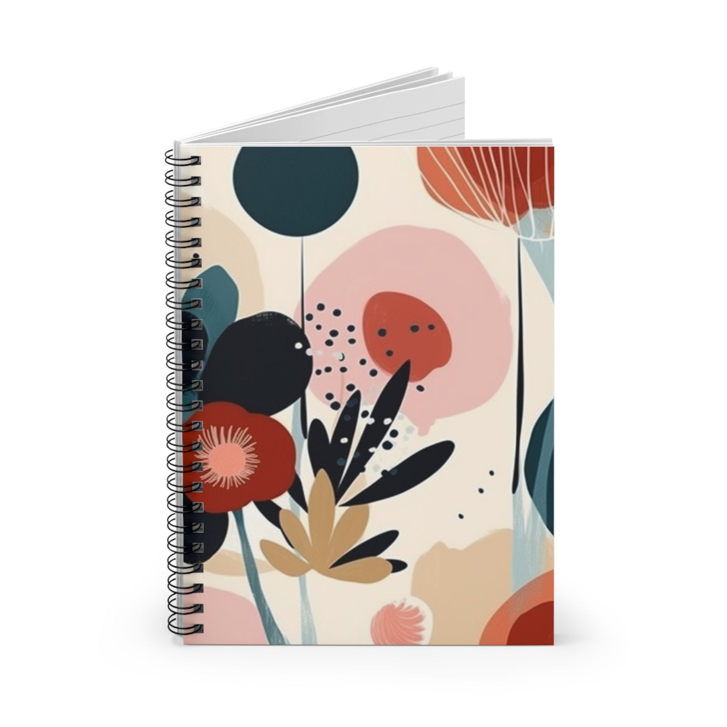 Atomic Elegance: Midcentury Modern Spiral Notebook with a Twist of Vintage Fashion