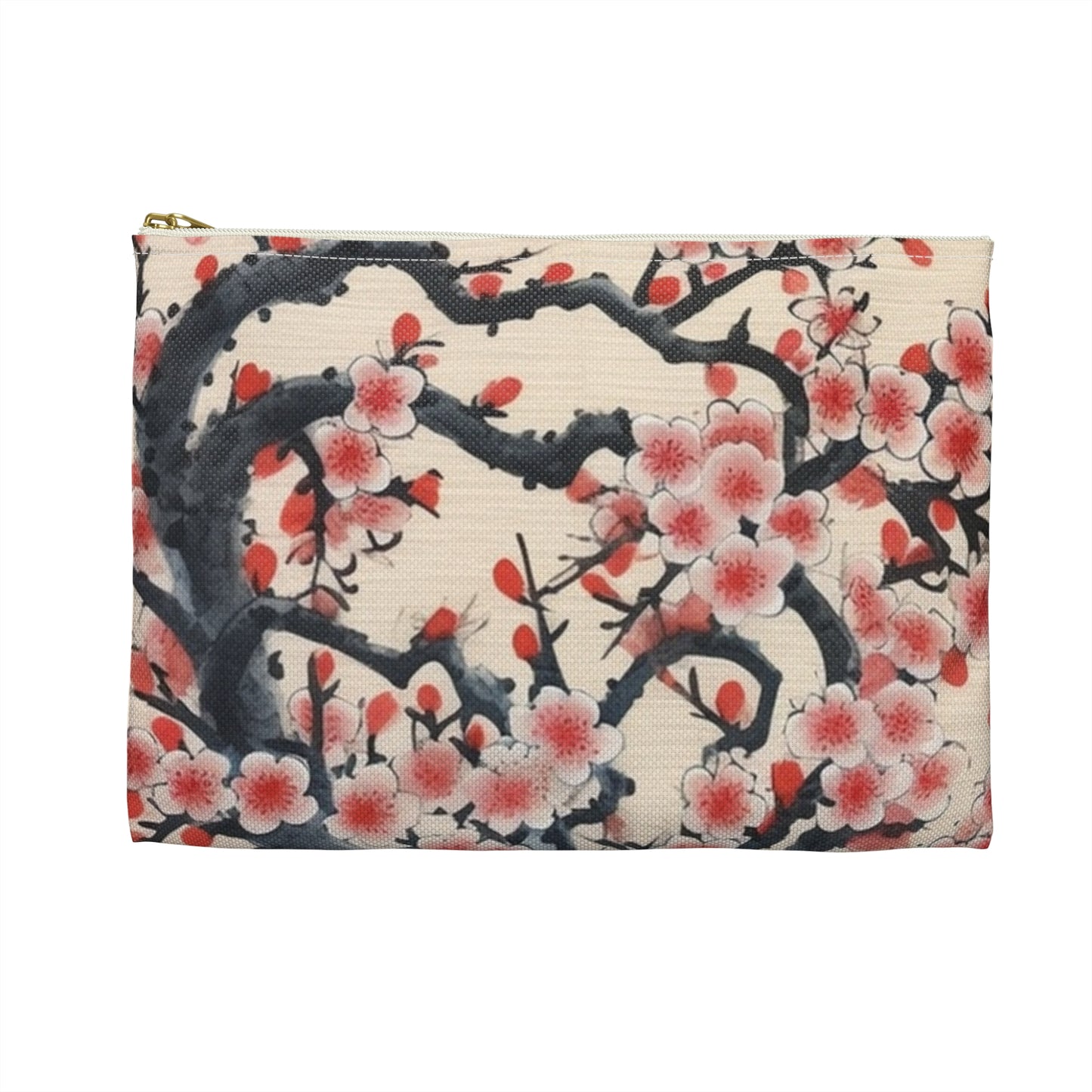 Enchanting Petal Symphony: Accessory Pouch Celebrating Cherry Blossom Tree Drawings