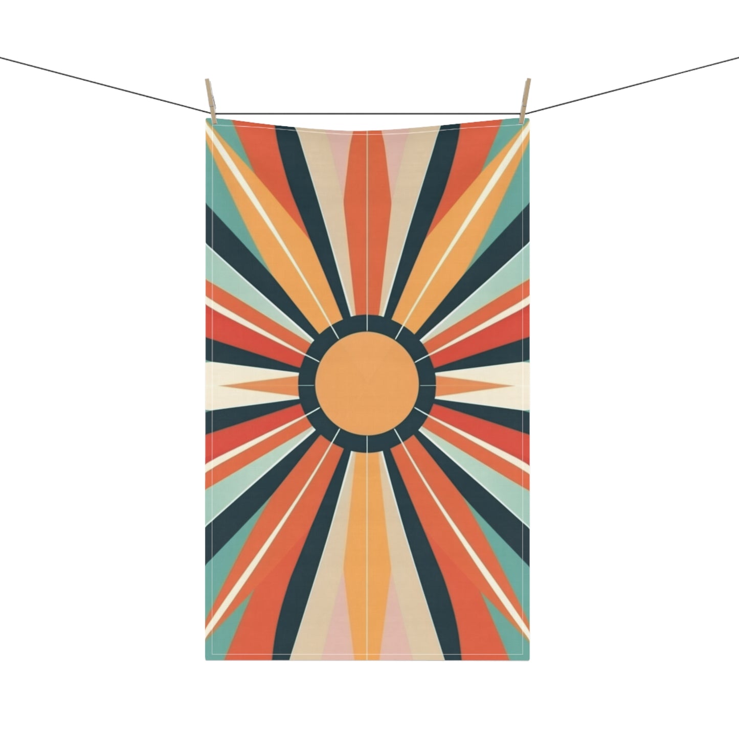 Starburst Kitchen Towel in Atomic Age and Midcentury Modern Design