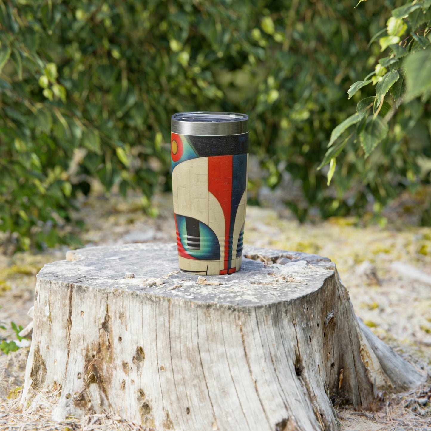 Artistic Vintage Vibes: Picasso-Inspired Midcentury Modern Ringneck Tumbler for Retro Fashion