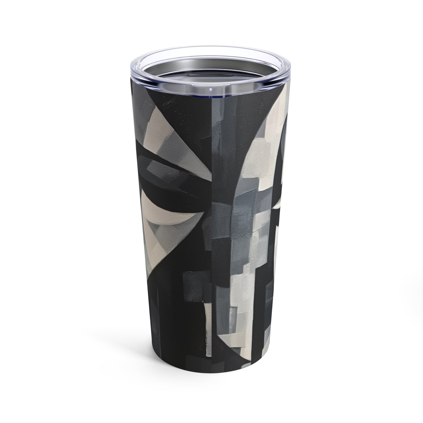 Abstract Oil Paint Tumbler: Cubist Artistry in a Portable Masterpiece