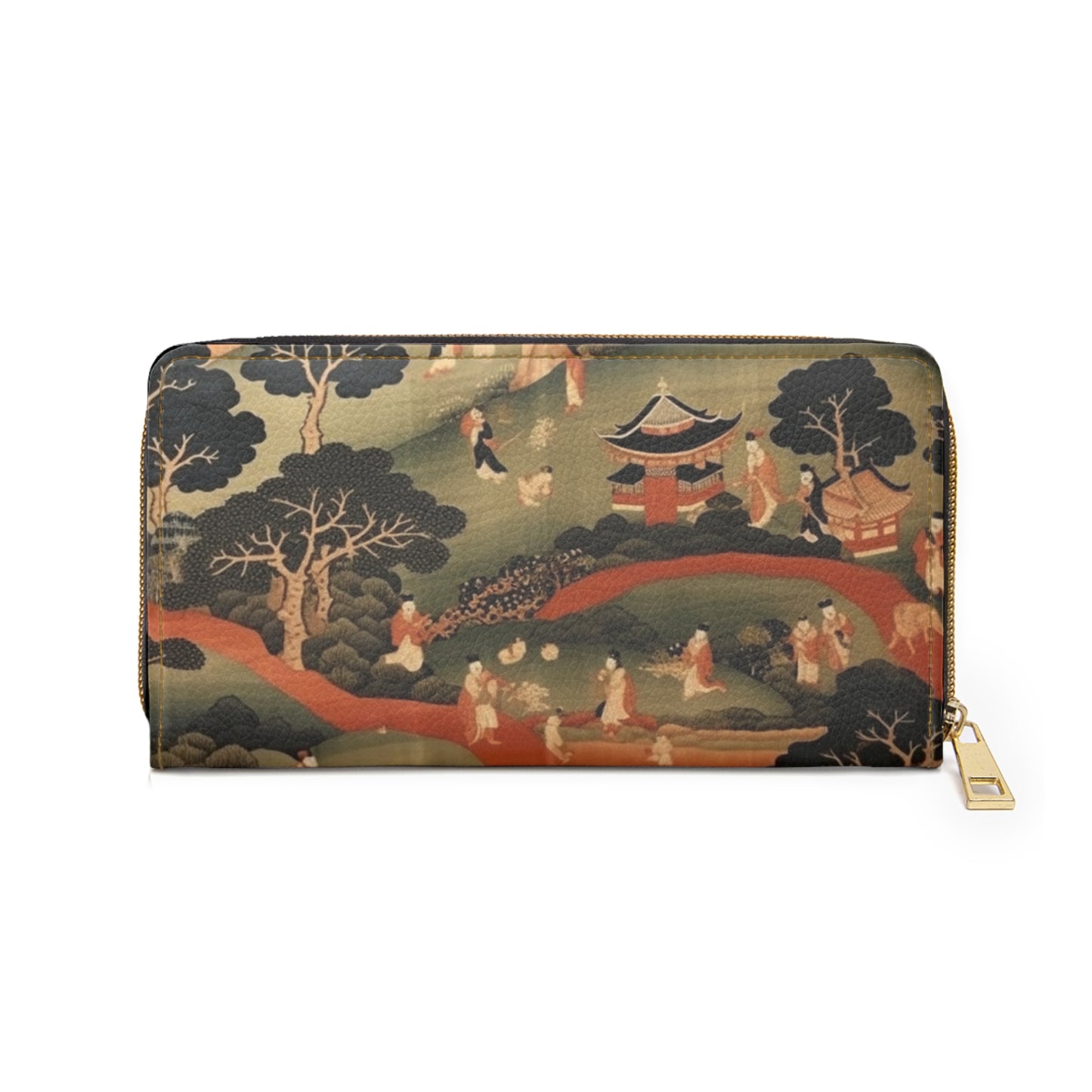 Tapestry Treasures: Japanese-inspired Zipper Wallet for Art Lovers