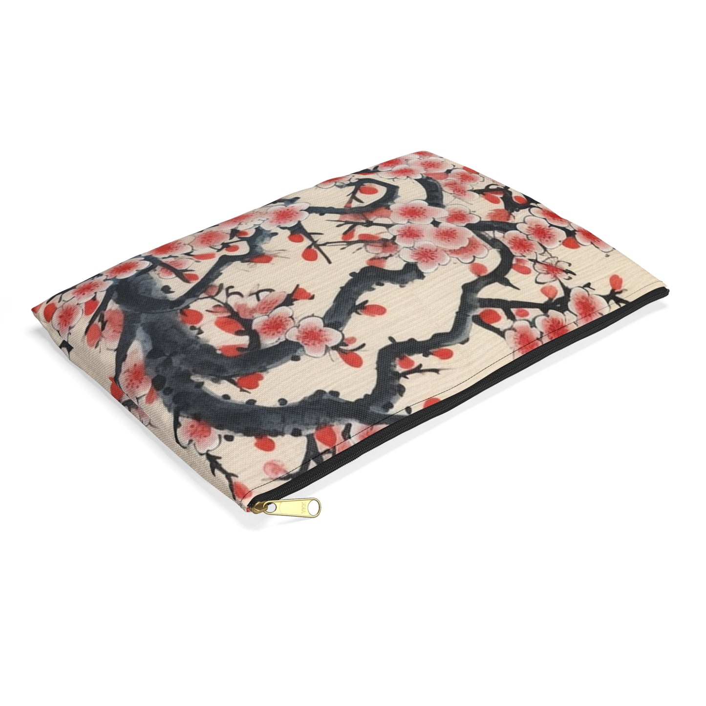 Enchanting Petal Symphony: Accessory Pouch Celebrating Cherry Blossom Tree Drawings