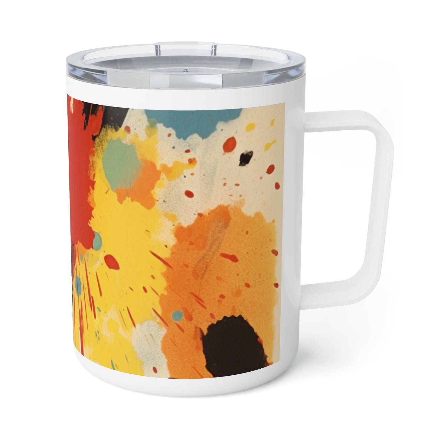 Silkscreen Sensations: Artistic Insulated Coffee Mug