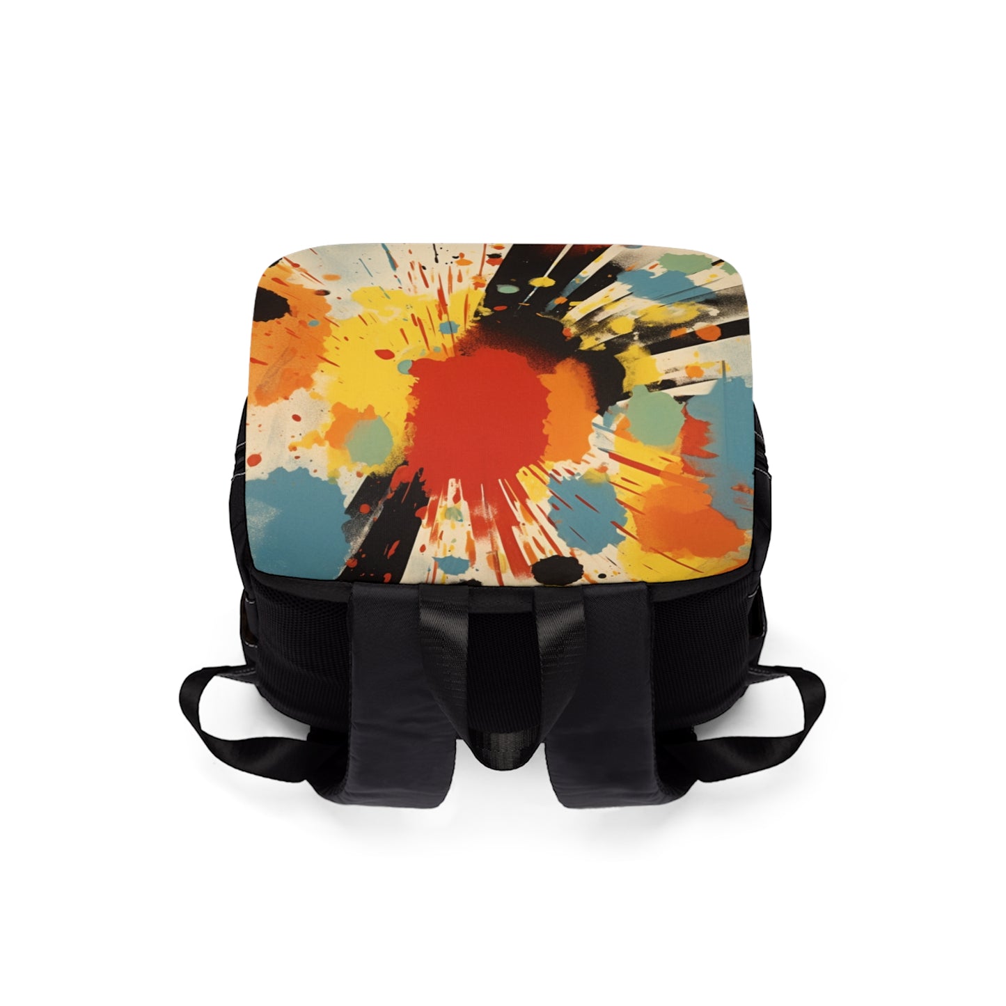 Abstract Inspiration: Unisex Casual Shoulder Backpack with Color Patches