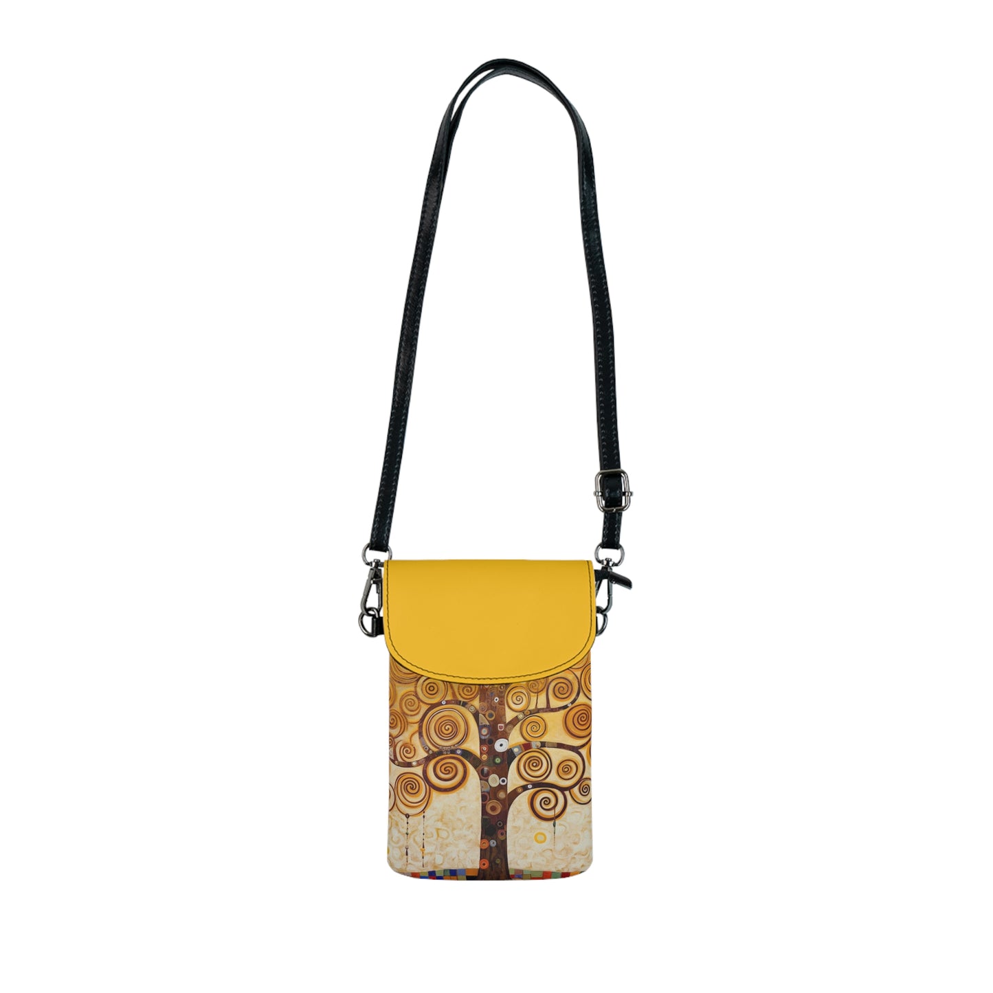 Captivating Artistry: The Tree of Life Small Cell Phone Wallet, Inspired by Gustav Klimt's Timeless Masterpiece