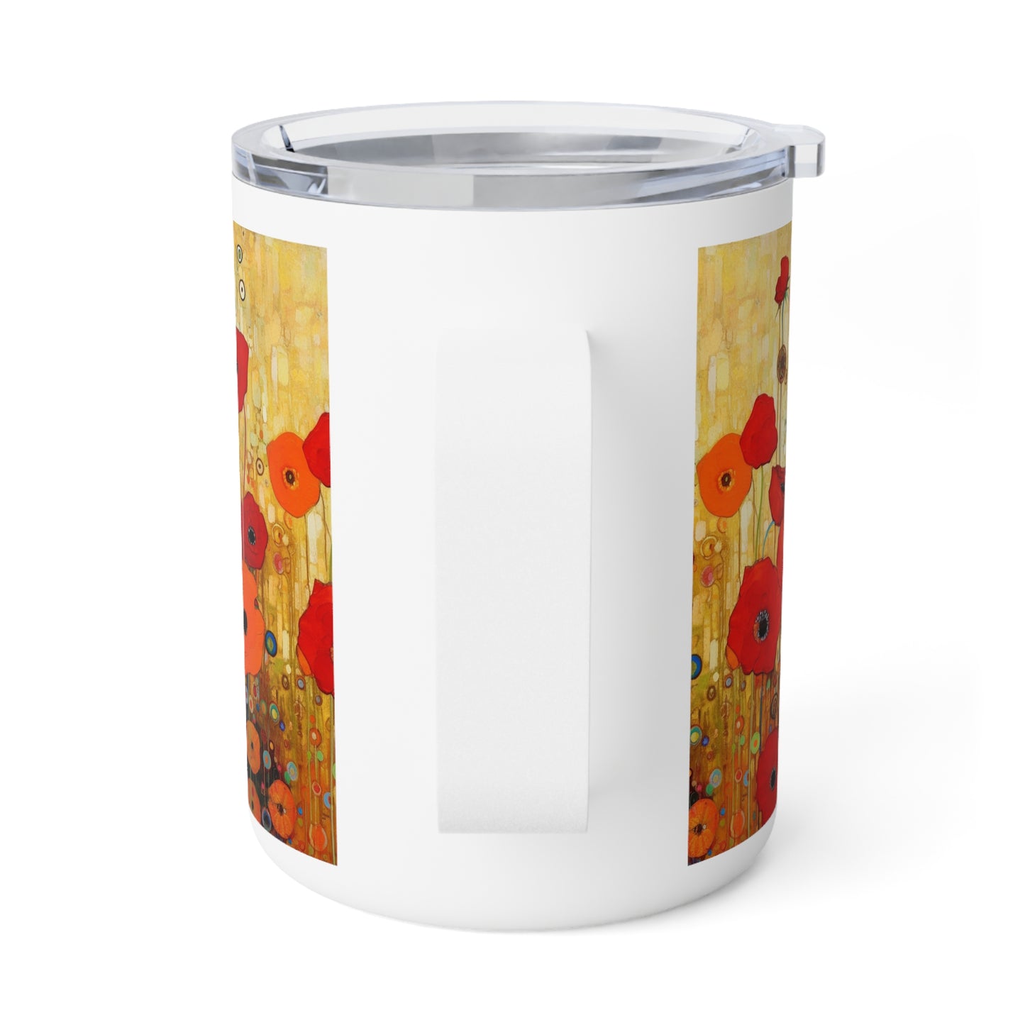 Vienna Secession Inspiration: Gustav Klimt Poppies Insulated Coffee Mug