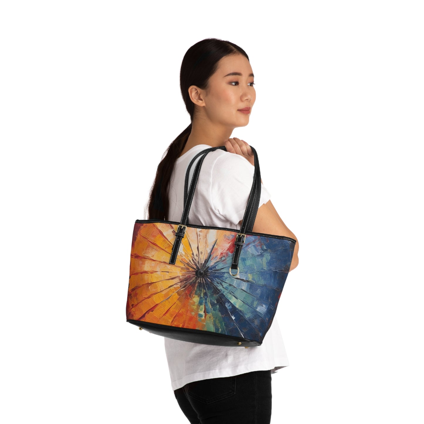 PU Leather Shoulder Bag Candle: Japanese Umbrella, A Reflection of Creativity