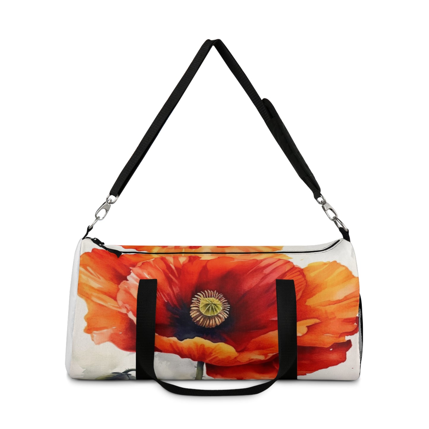 Stunning Poppy Flower Watercolor Duffel Bag: A Blossoming Experience