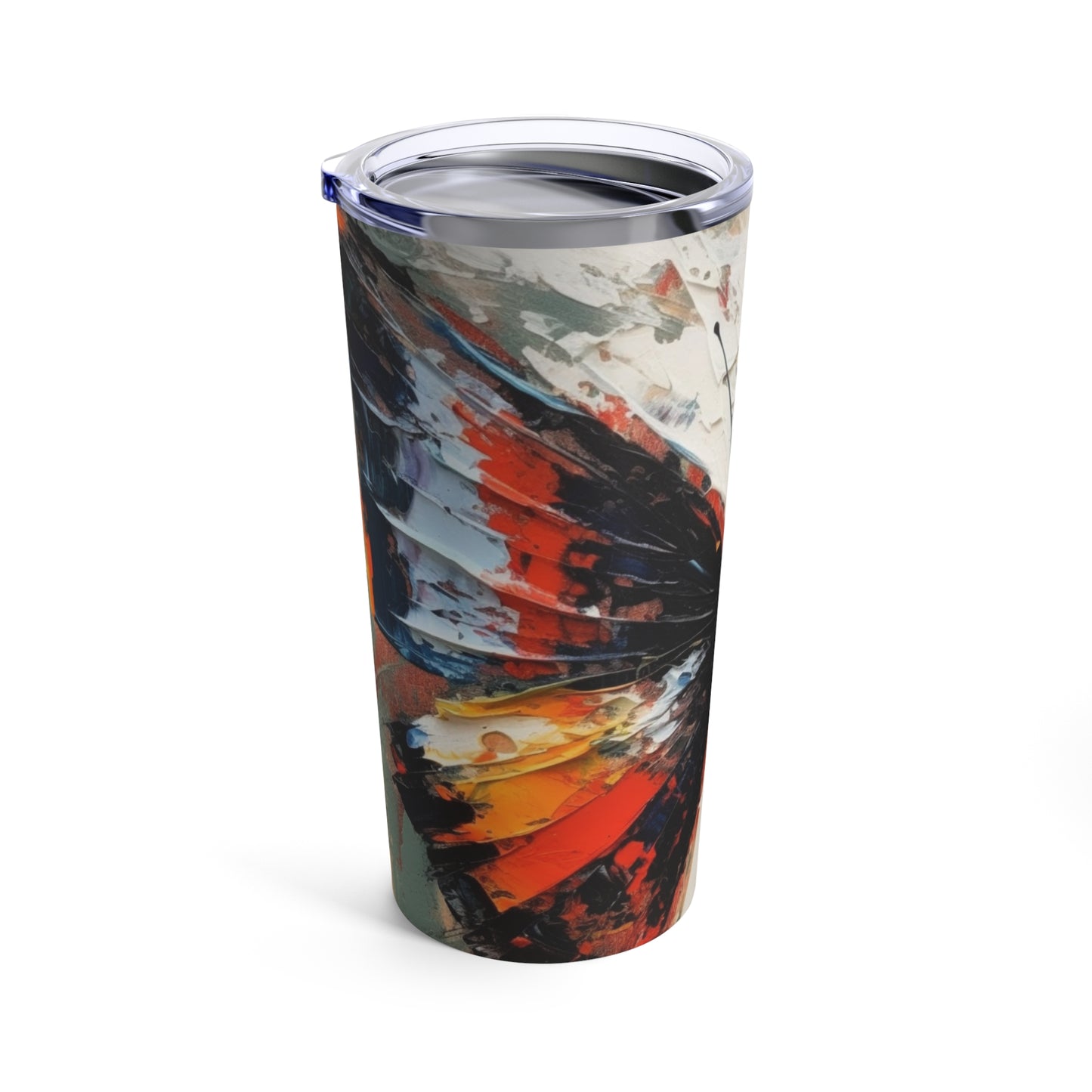 Tumbler with Bauhaus-Inspired Butterfly Drawing: A Harmonious Blend of Art and Functionality
