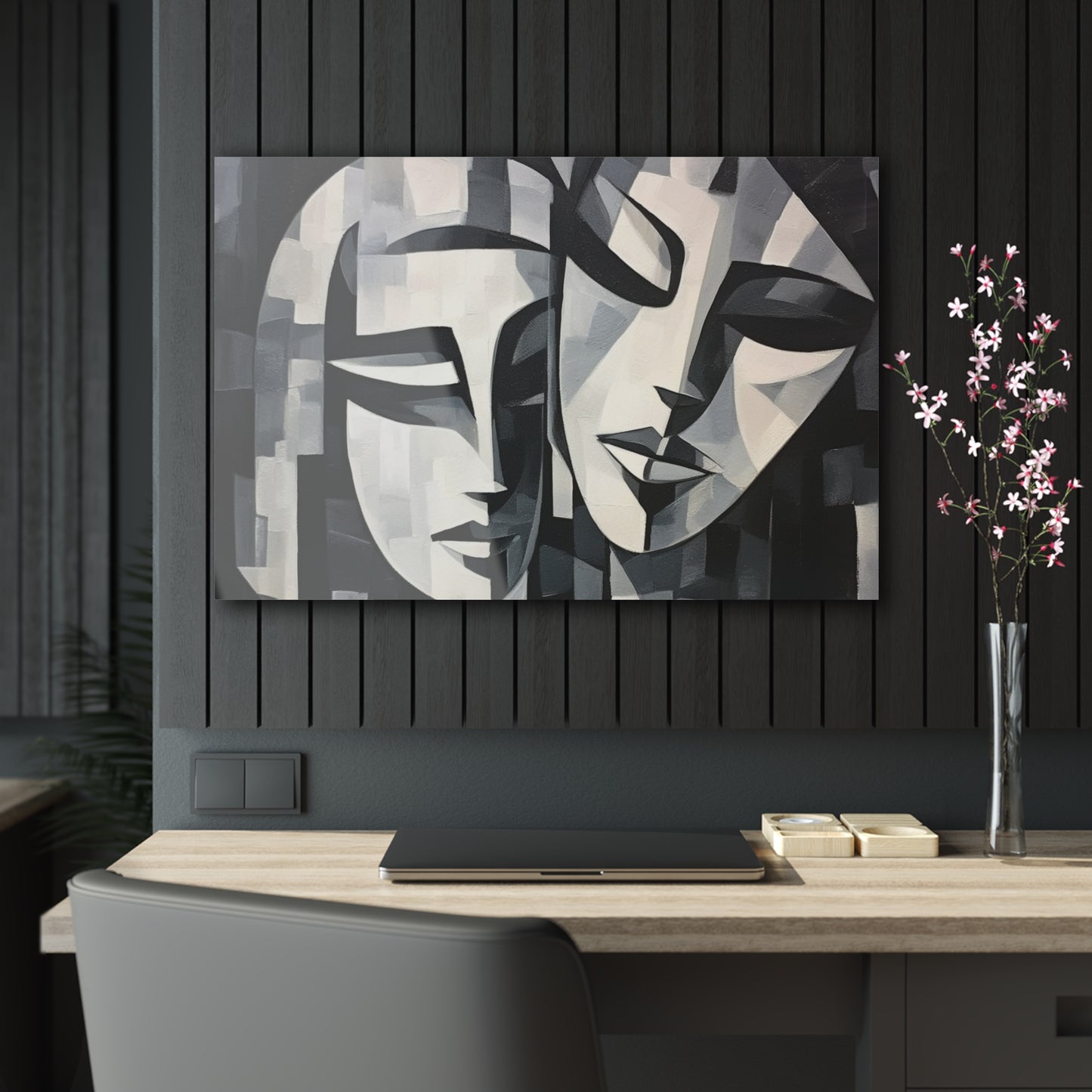 Abstract Oil Paint Acrylic Prints: Cubist Artistry in a Portable Masterpiece