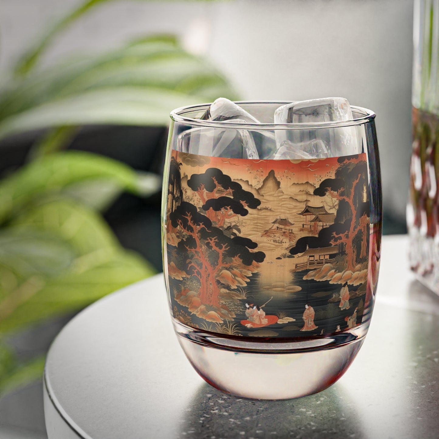 Custom Japanese Tapestry Whiskey Glass: Your Personalized Artistic Statement