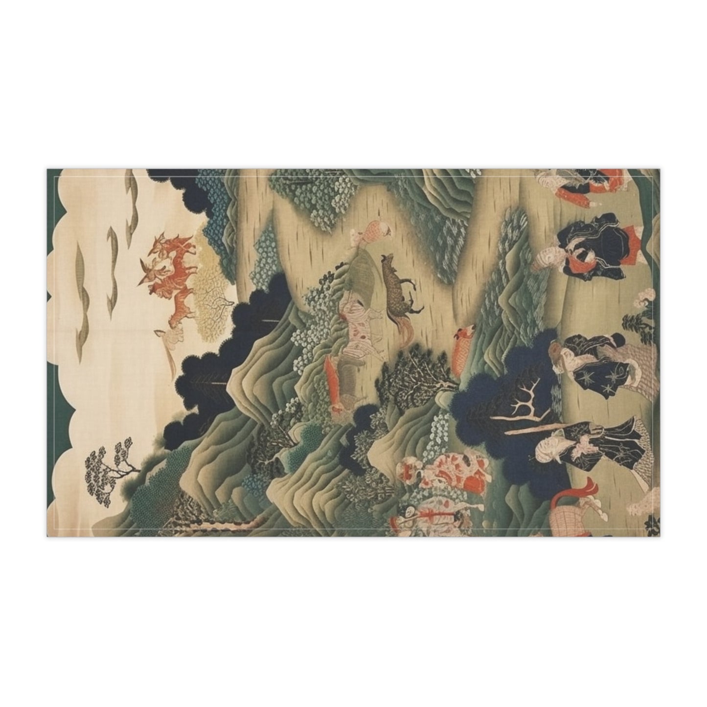 Japanese Tapestry Kitchen Towel: Embrace the Artistic Splendor