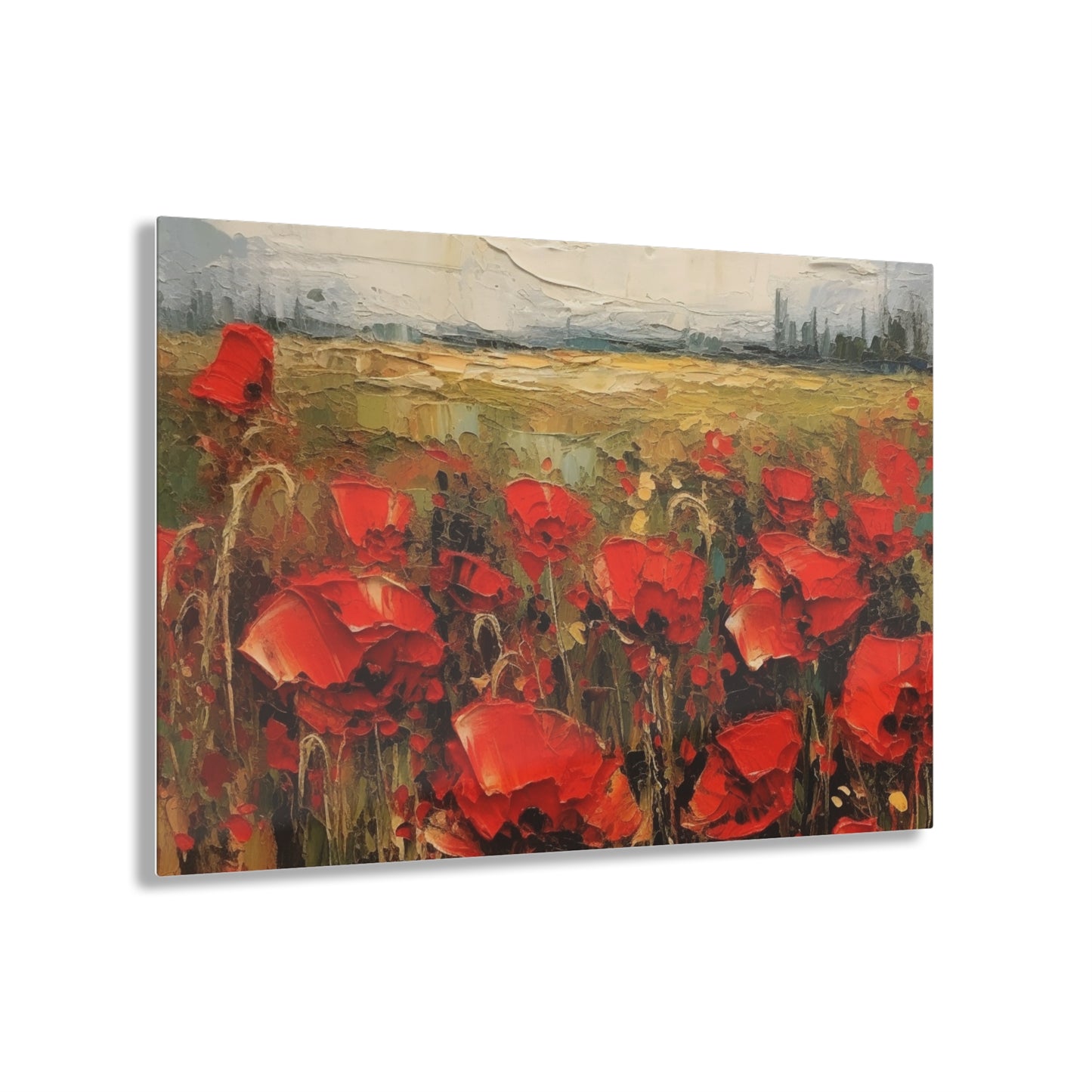 Abstract Poppy Fields: Acrylic Prints for Artistic Inspiration