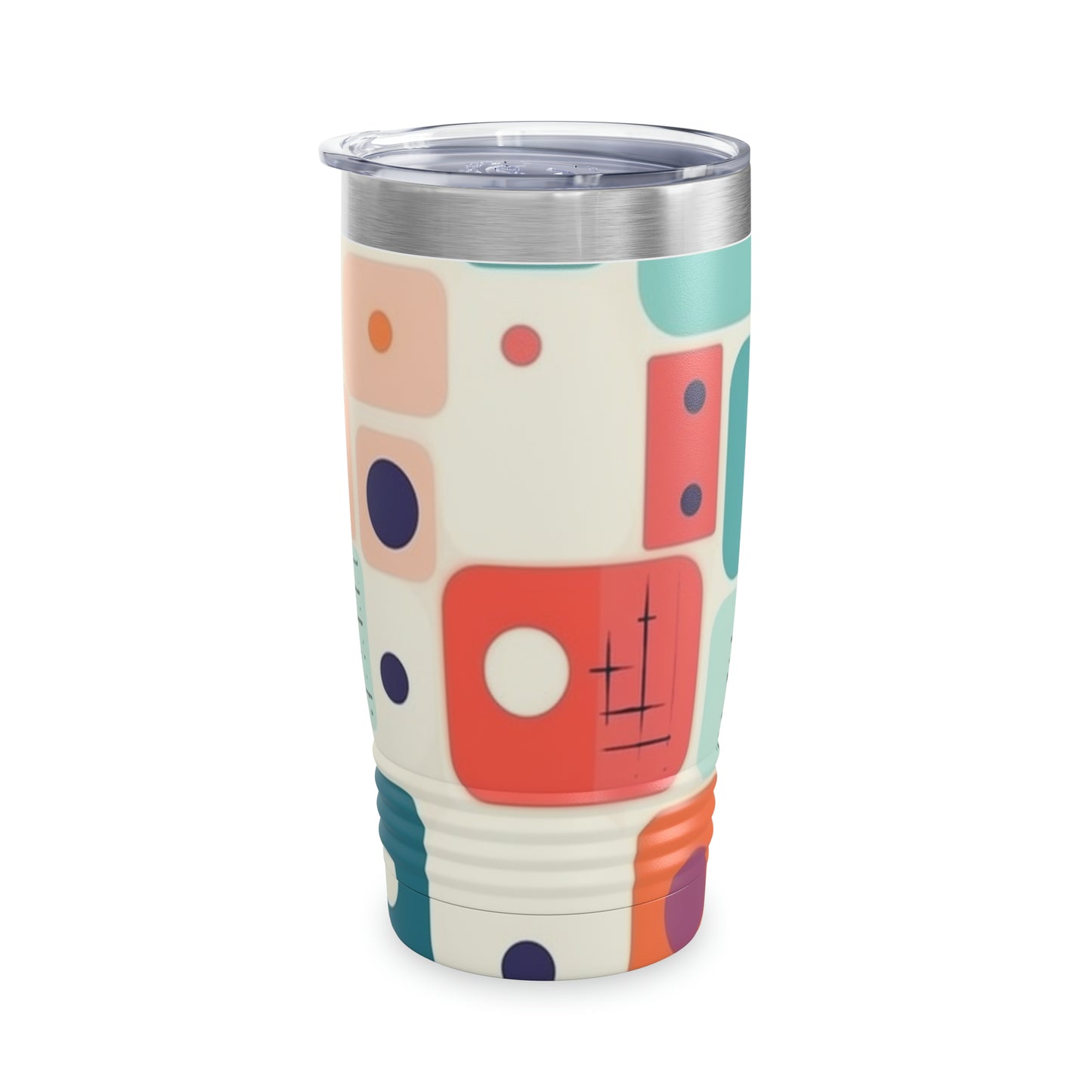 Retro Chic: Atomic Age-Inspired Ringneck Tumbler with Midcentury Modern Design and 1960s Fashion