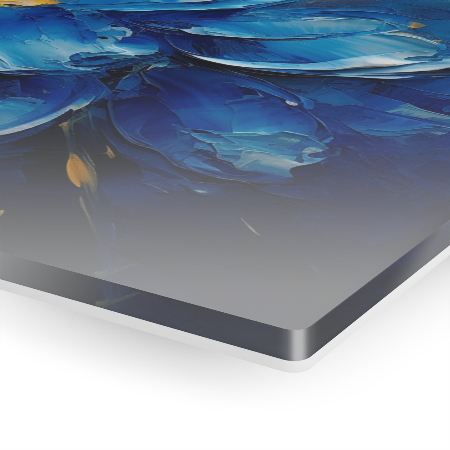 Abstract Wallpaper Acrylic Prints: Immersive Floral Beauty with Blue Orchid Motif