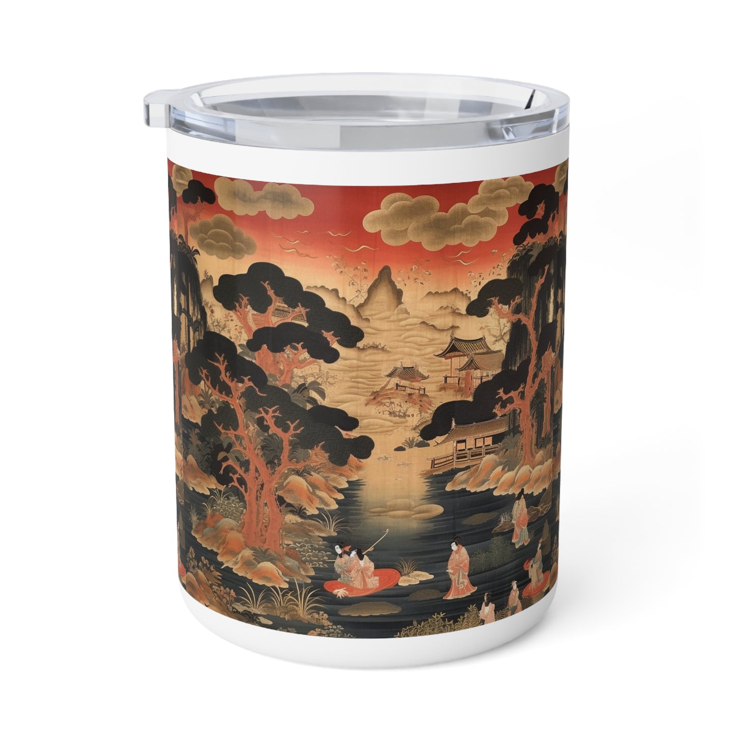 Tsuzure-Nishiki Inspired: Japanese Tapestry Insulated Coffee Mug