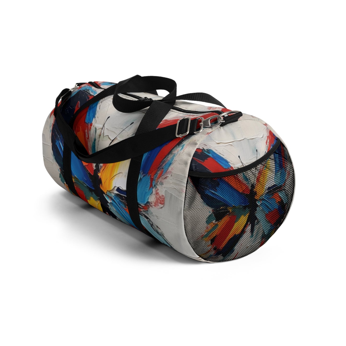 Abstract Duffel Bag for Art Lovers: Butterfly-Inspired Delight