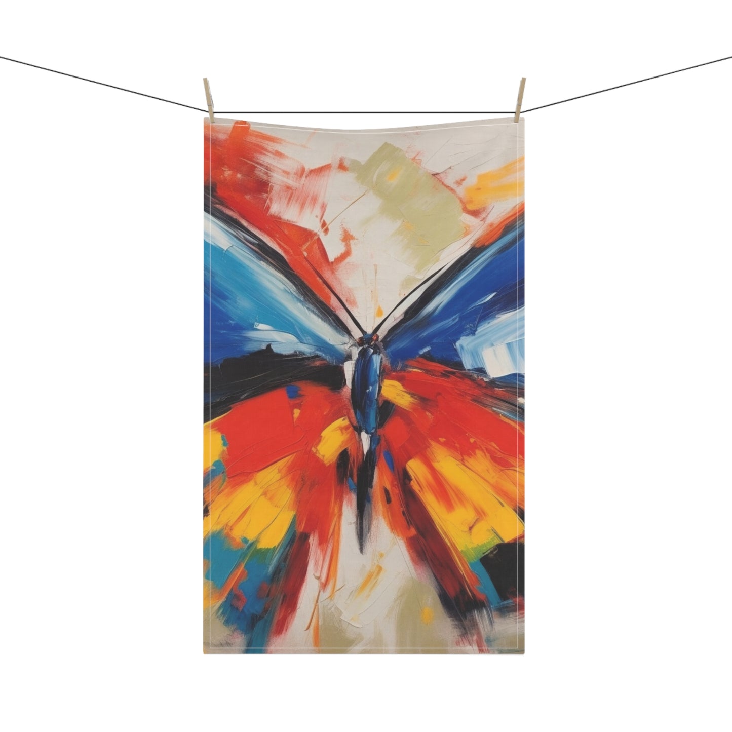Brush Strokes of Butterfly Splendor: Kitchen Towel for Artistic Inspiration