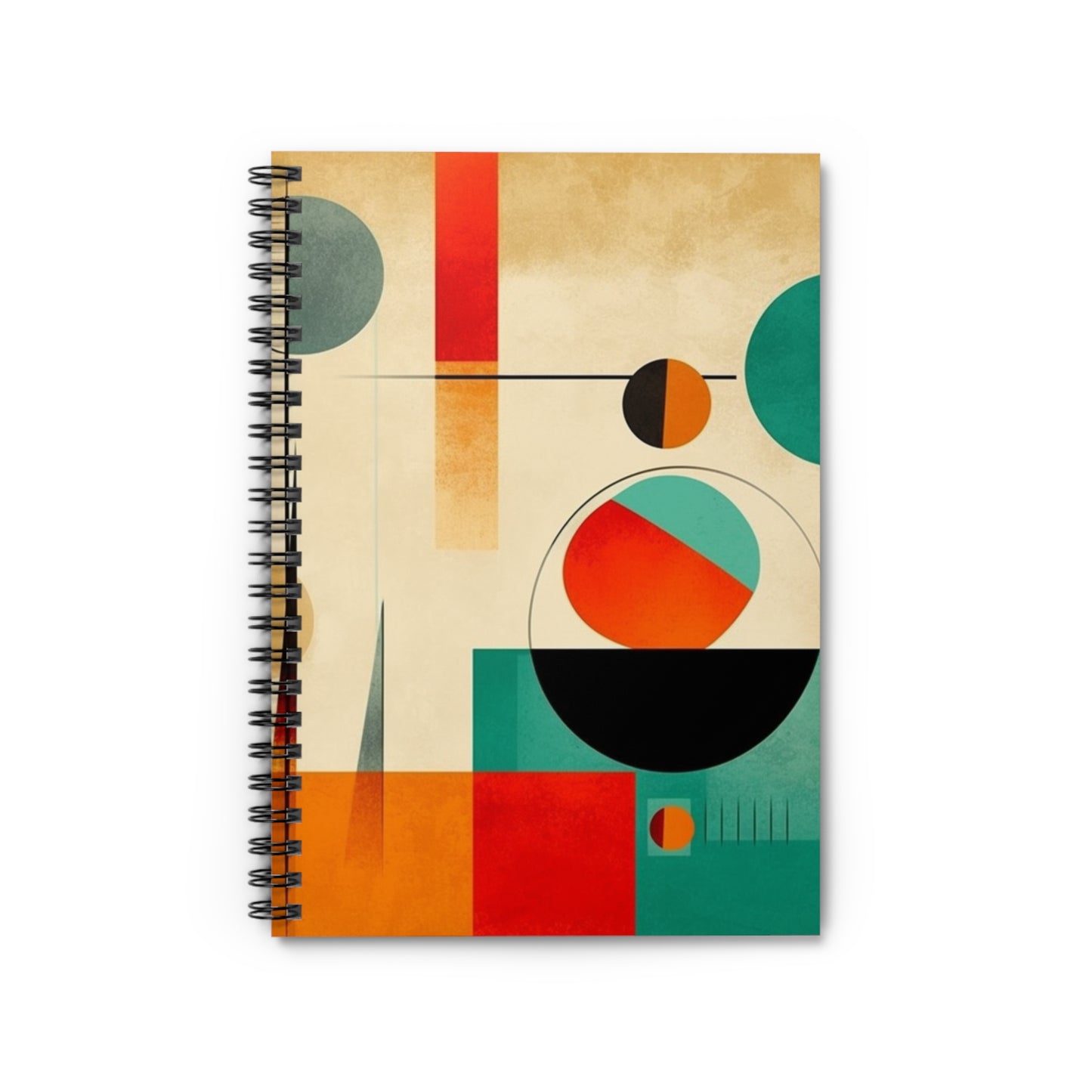 Modern Geometric Simplicity: Minimalist Spiral Notebook for Contemporary Home Decor