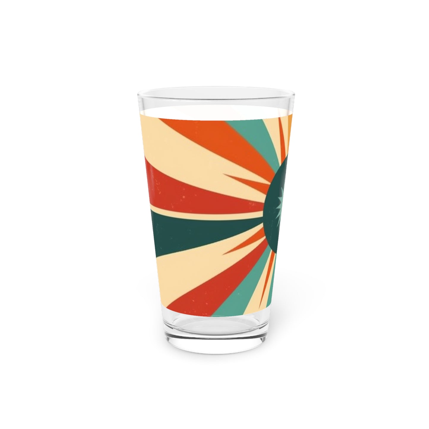 Vintage Fashion Vibes: Starburst Candy Colored Midcentury Modern Pint Glass