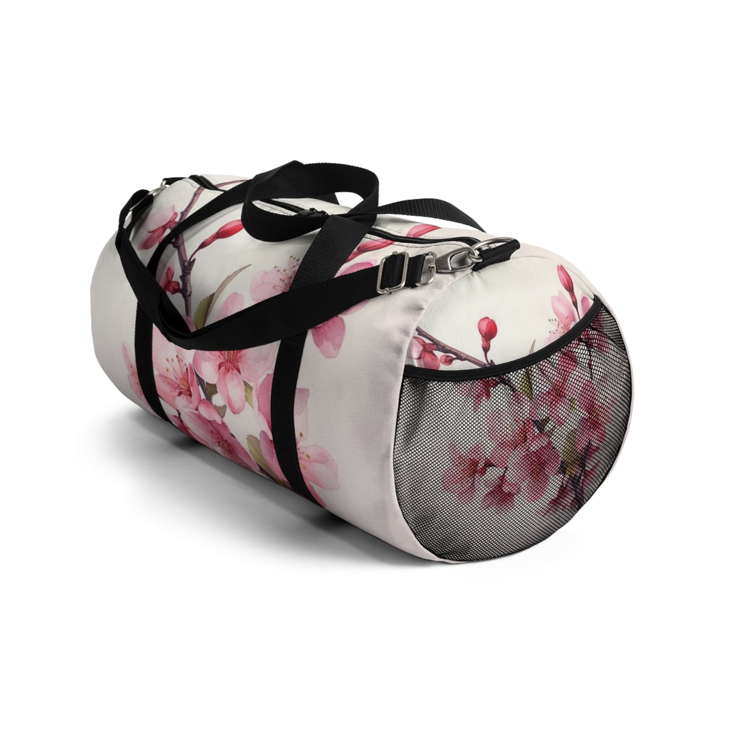Artistic Flourish: Floral Watercolor Cherry Blossom Duffel Bag