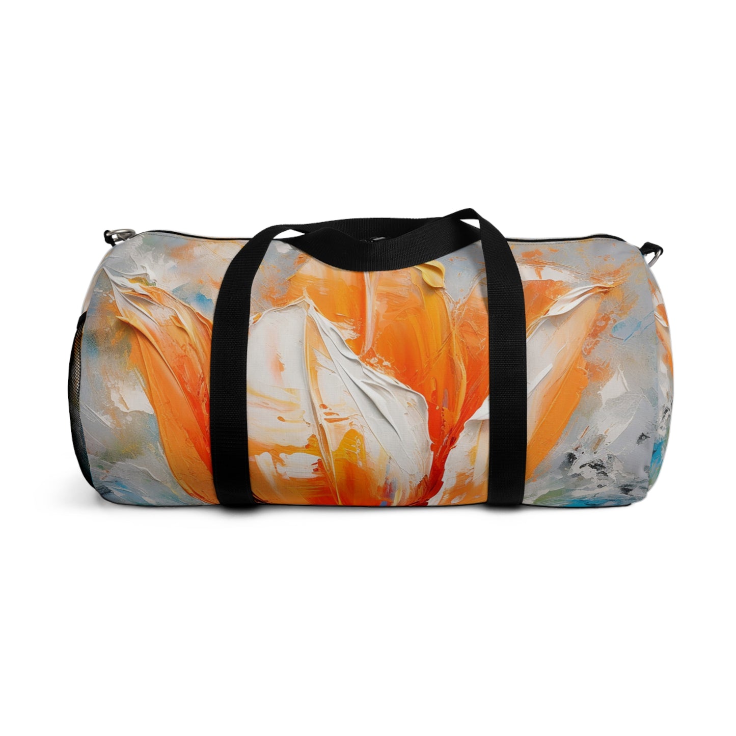 Duffel Bag with Vibrant Orange Tulip: Embrace the Beauty of Nature