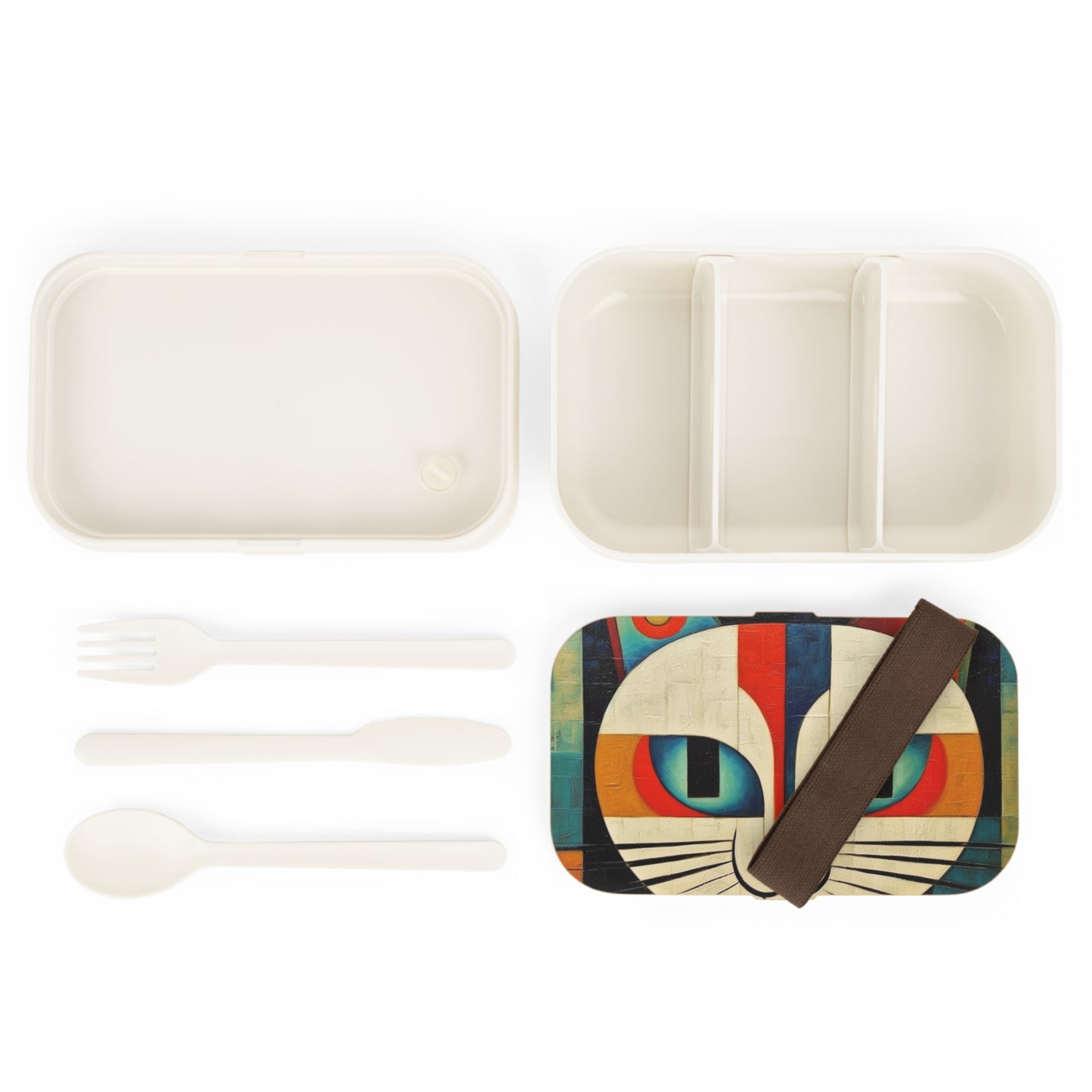 Artistic Vintage Vibes: Picasso-Inspired Midcentury Modern Bento Box for Retro Fashion