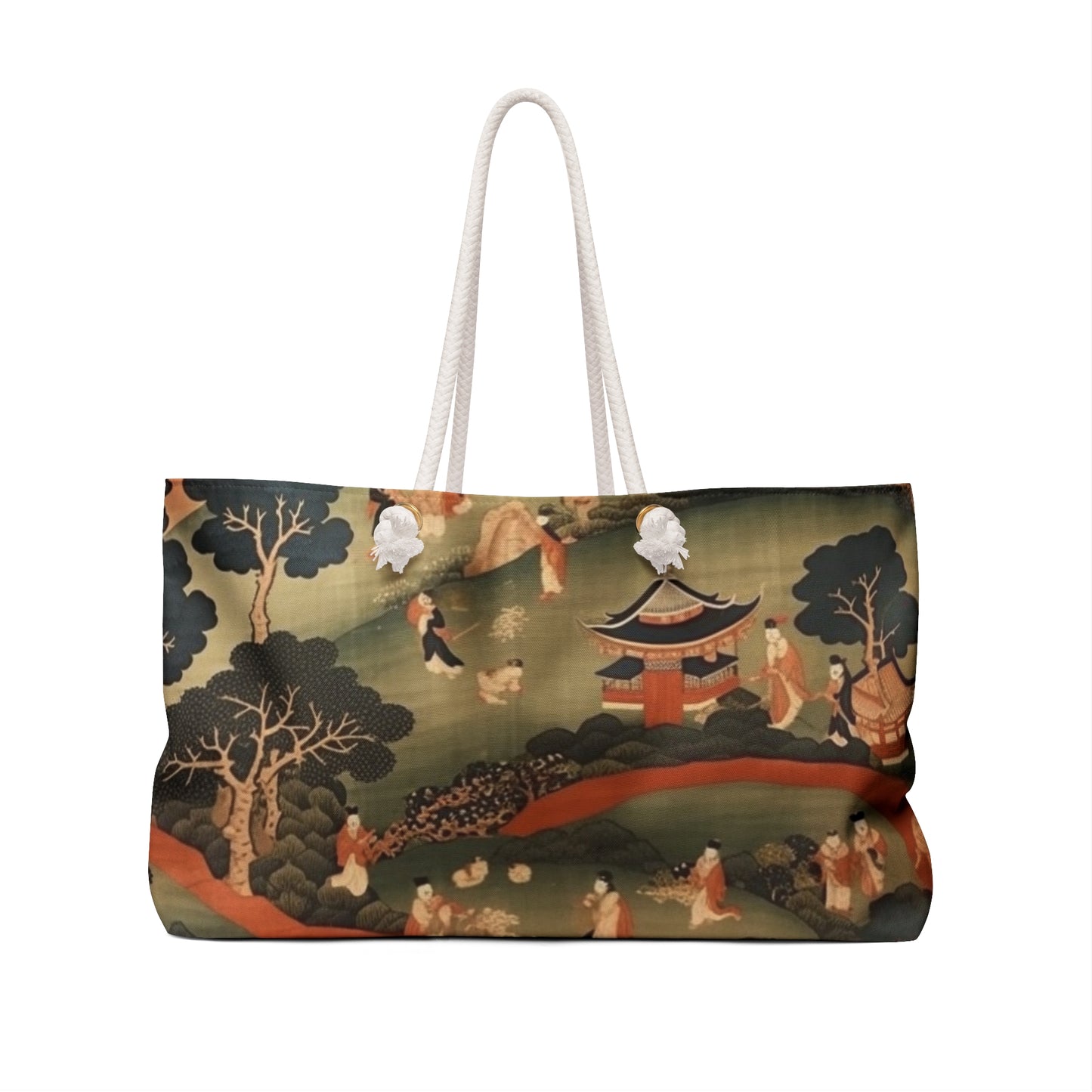 Tapestry Treasures: Japanese-inspired Weekender Bag for Art Lovers