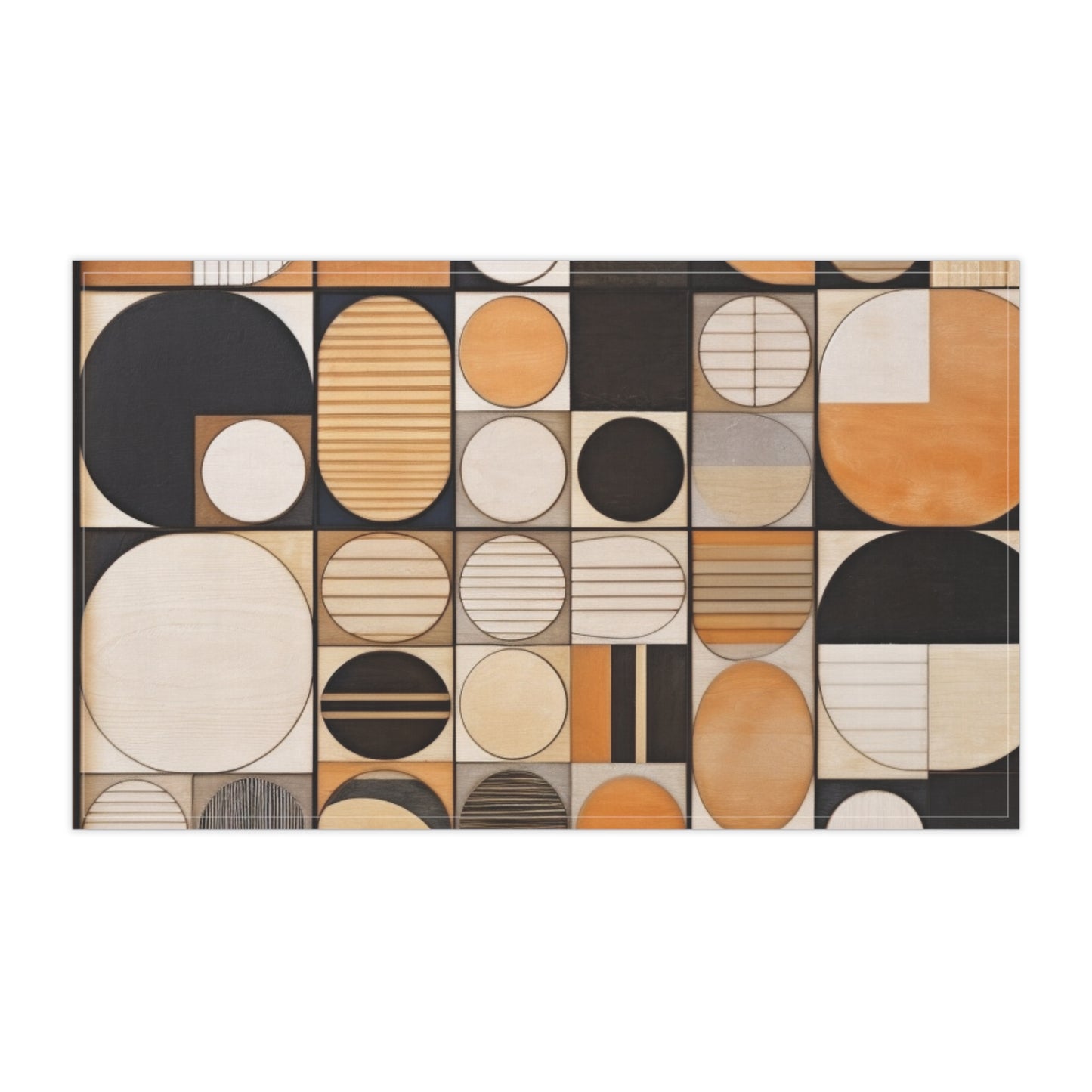 Organic Geometrics: Kitchen Towel Inspired by Earthy Mosaic Art