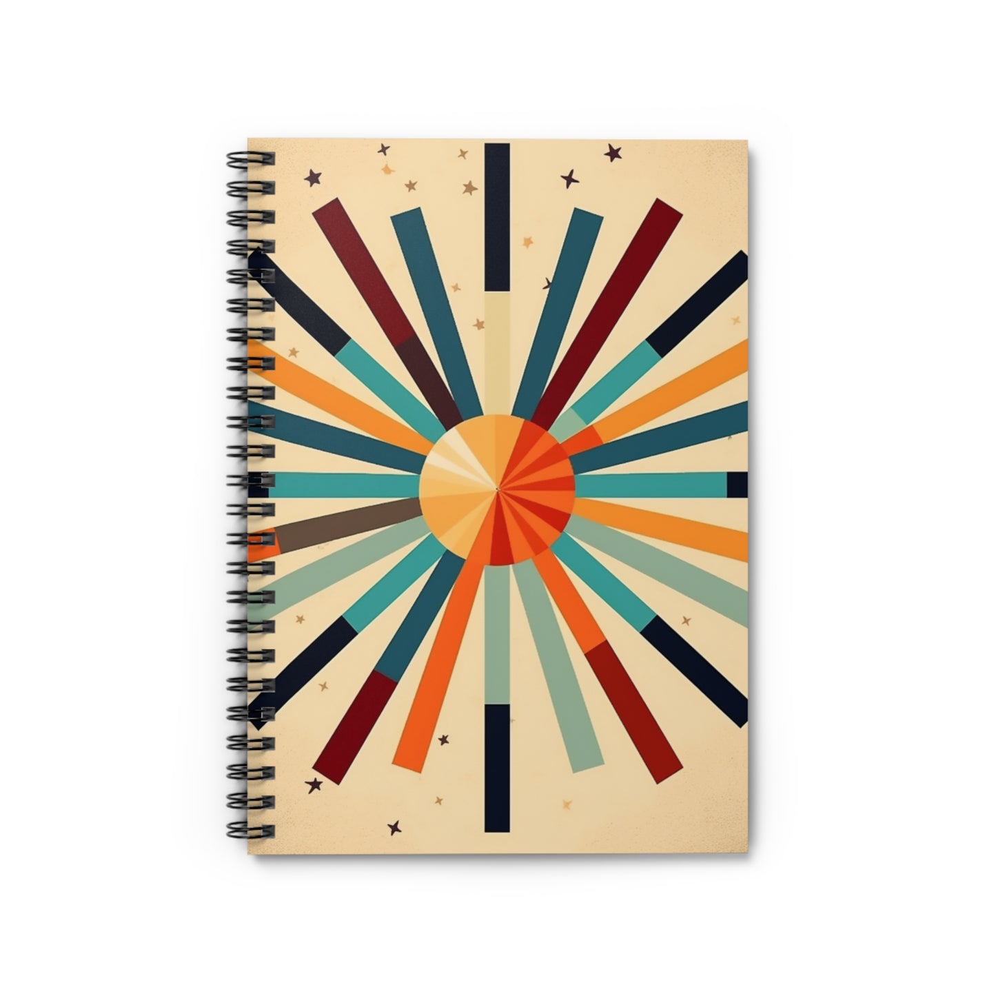 Midcentury Magic: Starburst Candy Colored Modern Abstract Art Notebook with Atomic Age Vibes