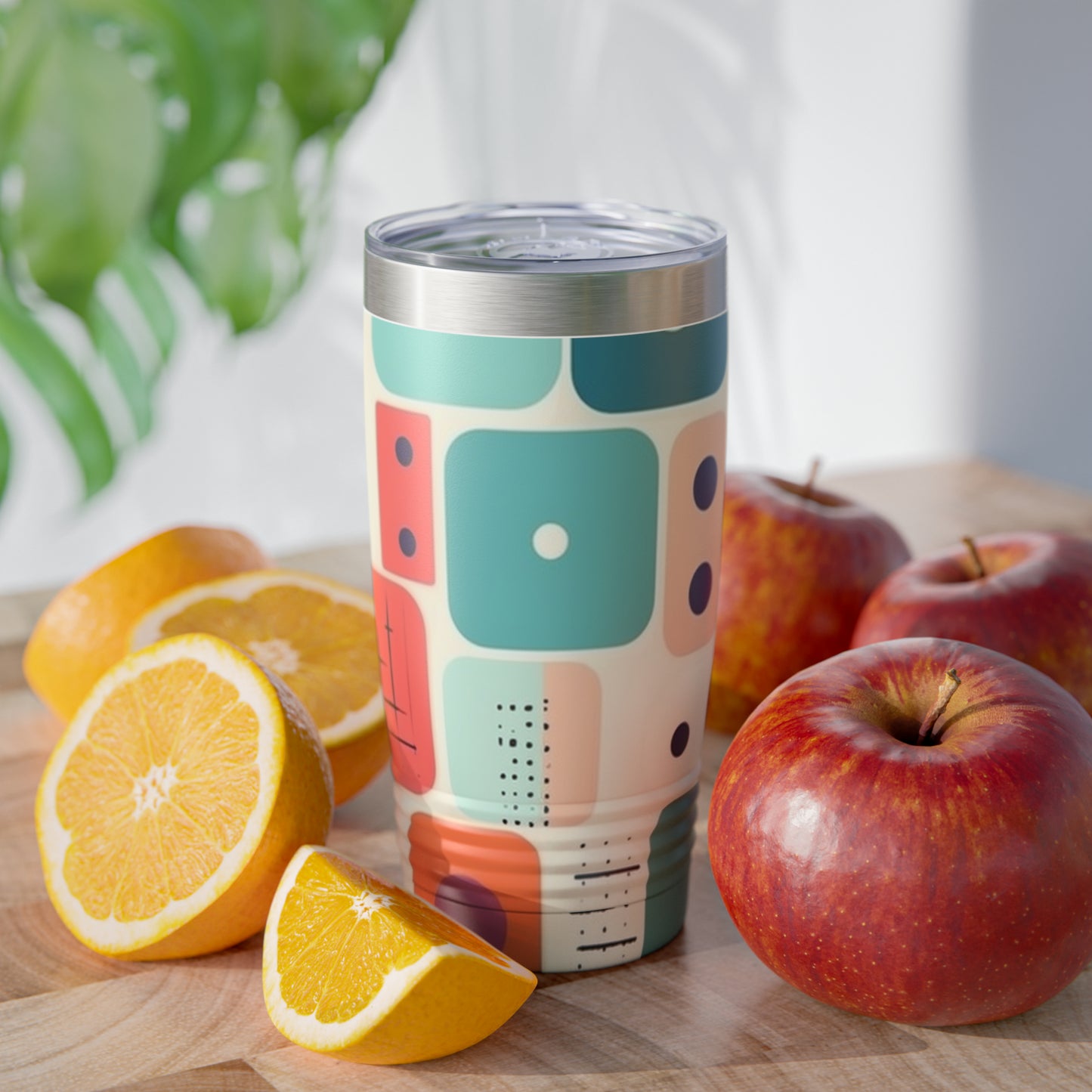 Retro Chic: Atomic Age-Inspired Ringneck Tumbler with Midcentury Modern Design and 1960s Fashion