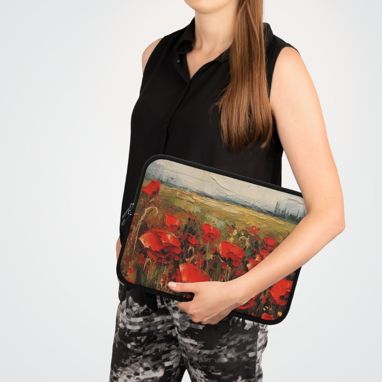 Abstract Poppy Fields: Laptop Sleeve for Artistic Inspiration