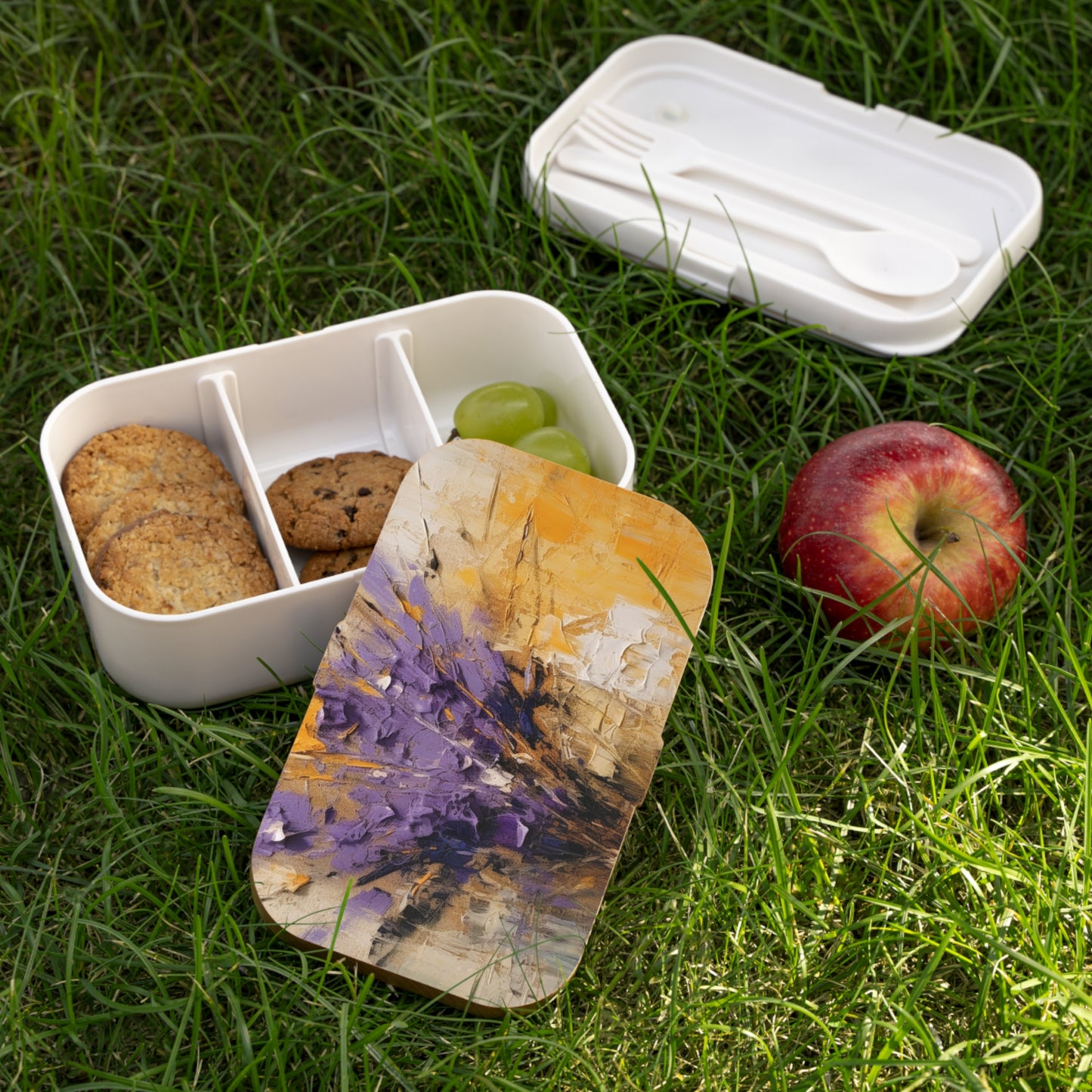 Abstract Lavender Bliss: Bento Box for Artistic Inspiration