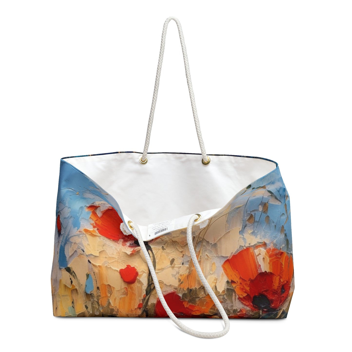 Weekender Bag Paradise: Abstract Poppy Artwork and Flower Drawings