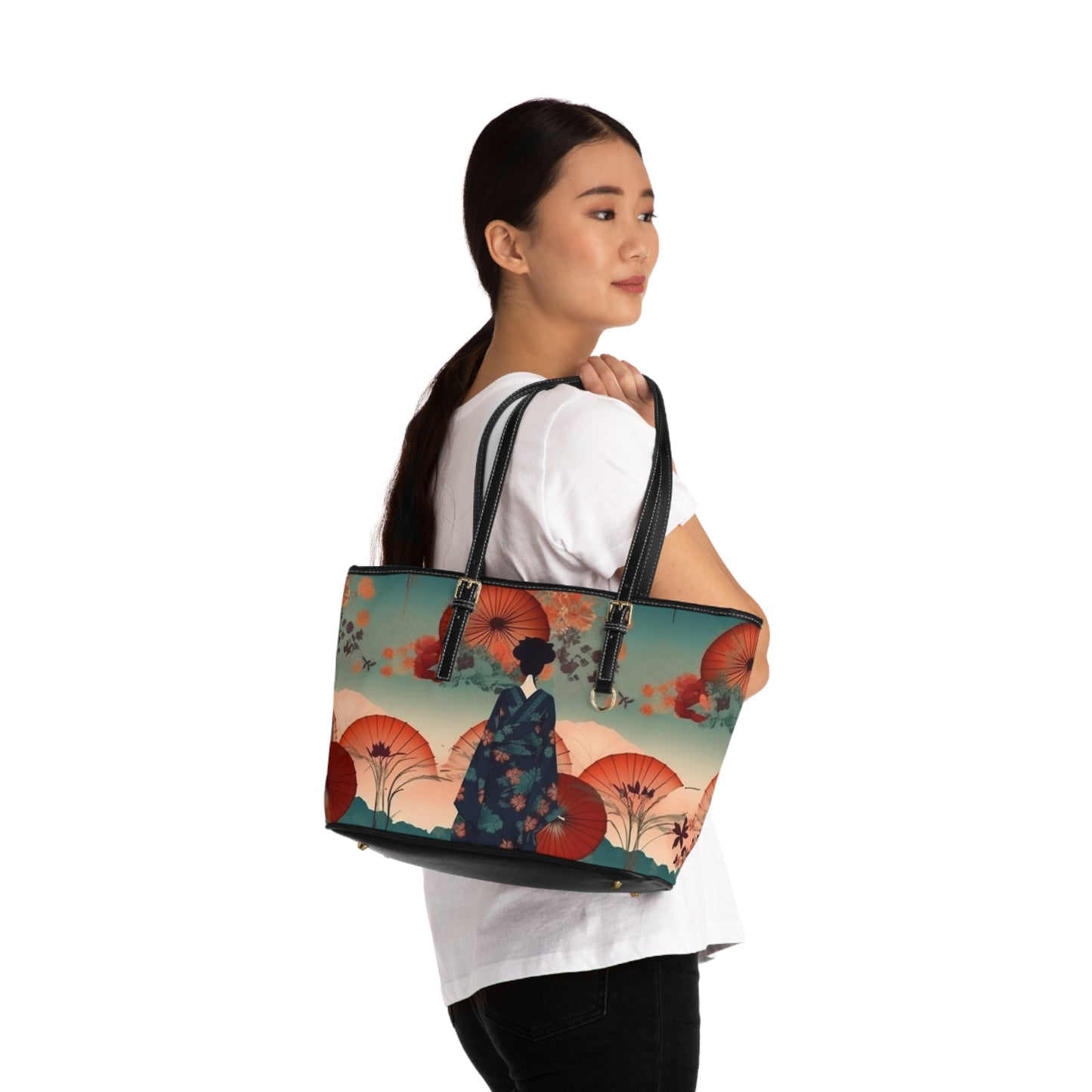Fashionable Kimono-Inspired PU Leather Shoulder Bag: Unleash Your Style