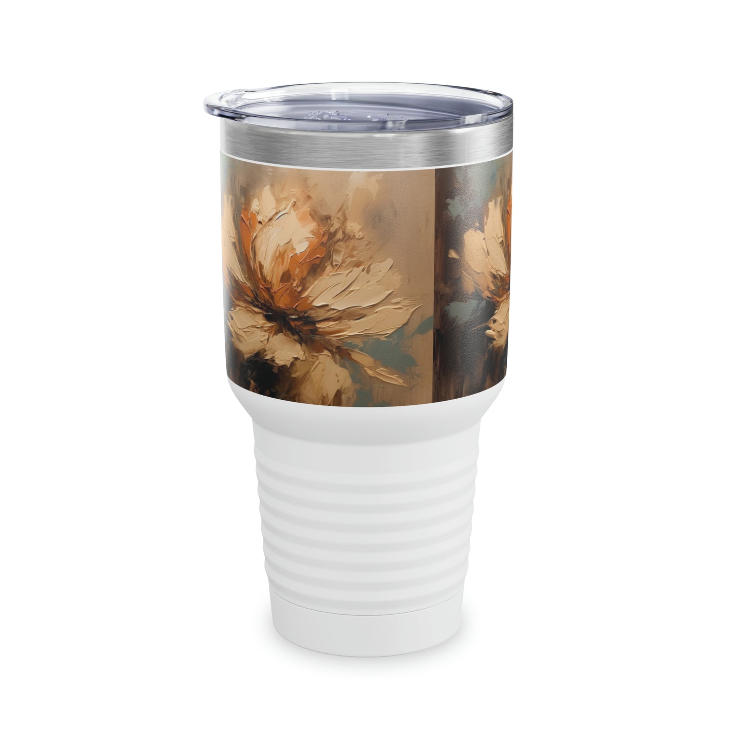 Artistic Reverie: Ringneck Tumbler with Tan Hua-Inspired Abstract Elegance