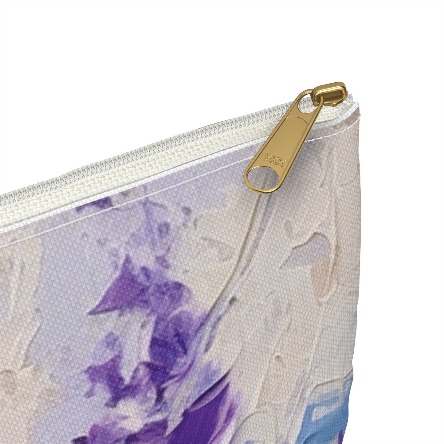 Vibrant Lavender Art on Accessory Pouch: A Floral Delight for Your Senses
