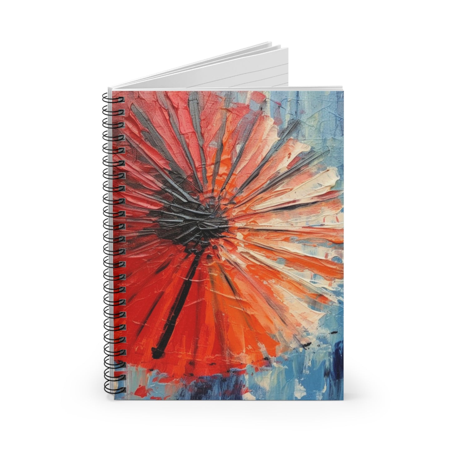 Umbrella Painting Spiral Notebook: Channel Your Inner Artist with Abstract Oil Paint