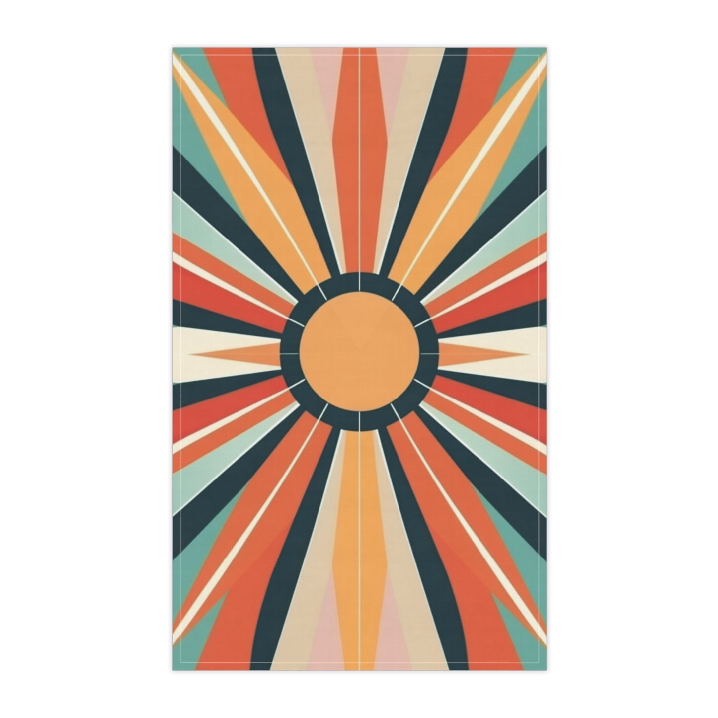 Starburst Kitchen Towel in Atomic Age and Midcentury Modern Design