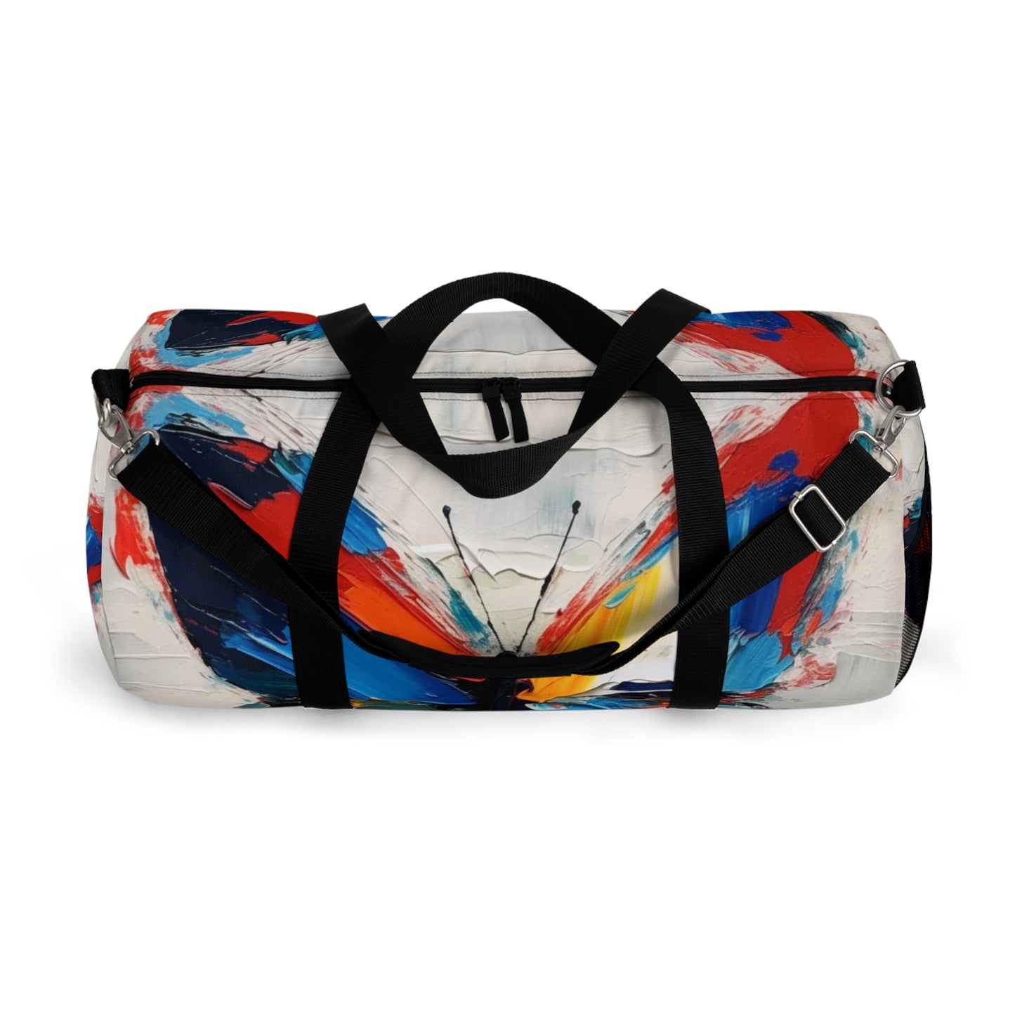 Abstract Duffel Bag for Art Lovers: Butterfly-Inspired Delight