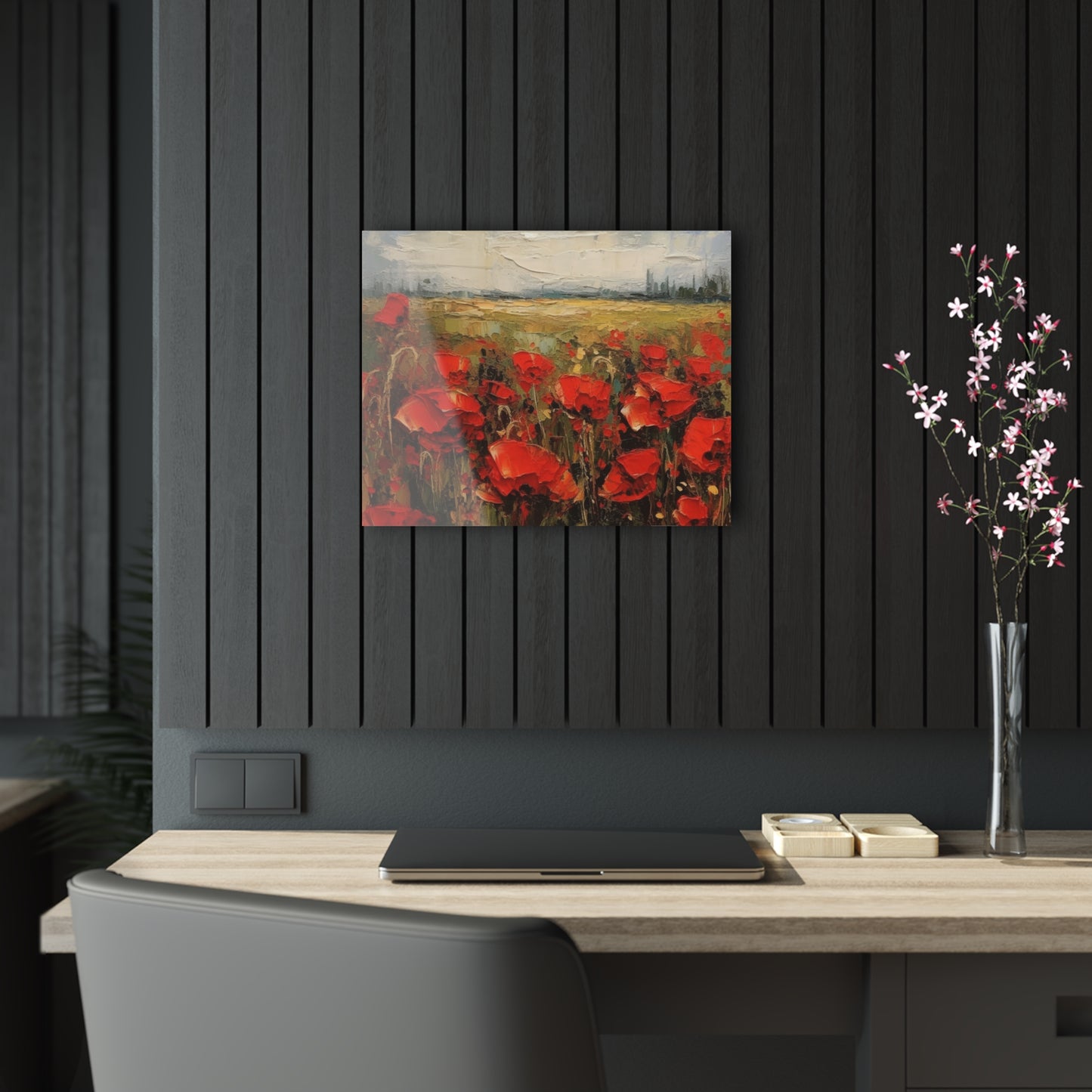 Abstract Poppy Fields: Acrylic Prints for Artistic Inspiration