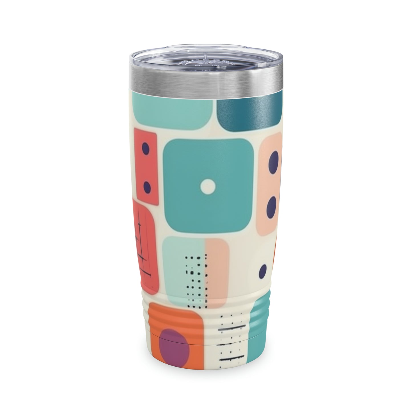 Retro Chic: Atomic Age-Inspired Ringneck Tumbler with Midcentury Modern Design and 1960s Fashion