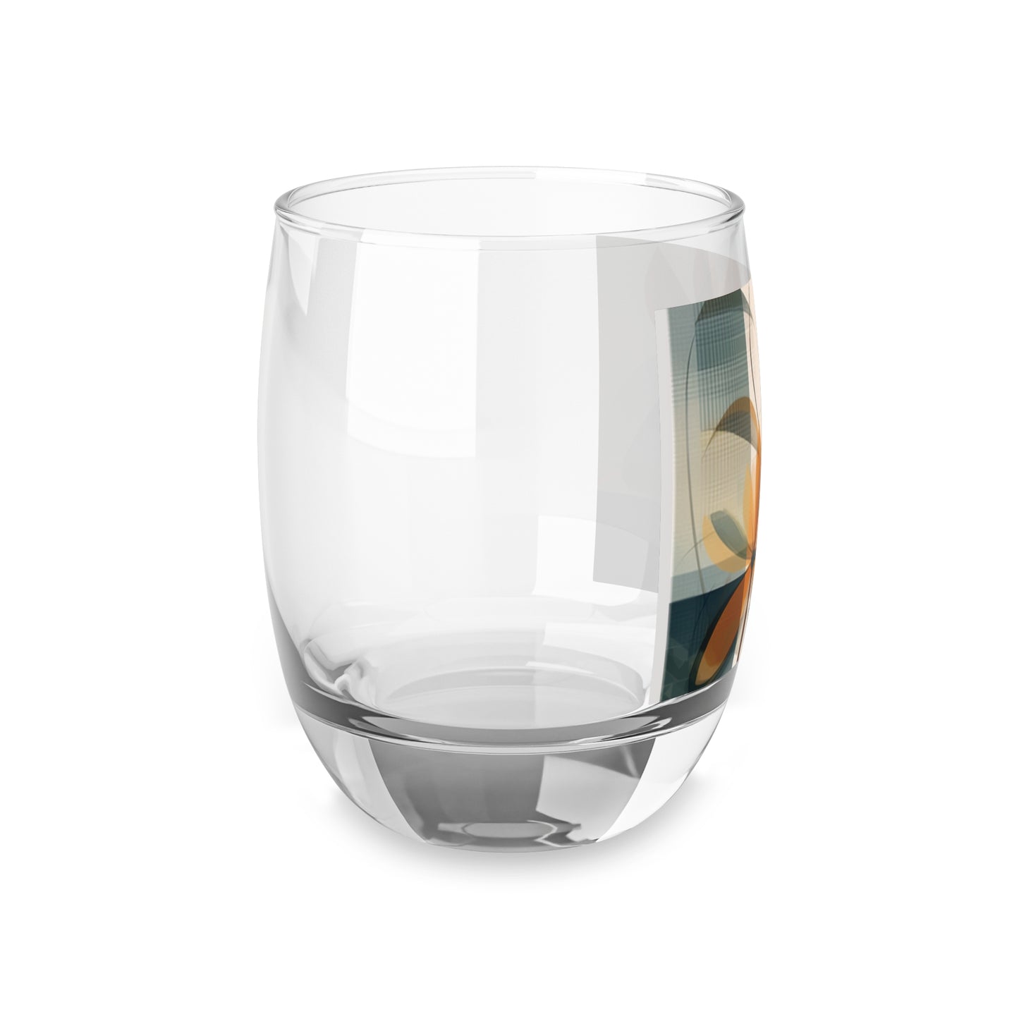 Botanical Chic: Flower Drawings and Minimalist Whiskey Glass Design with Midcentury Flair