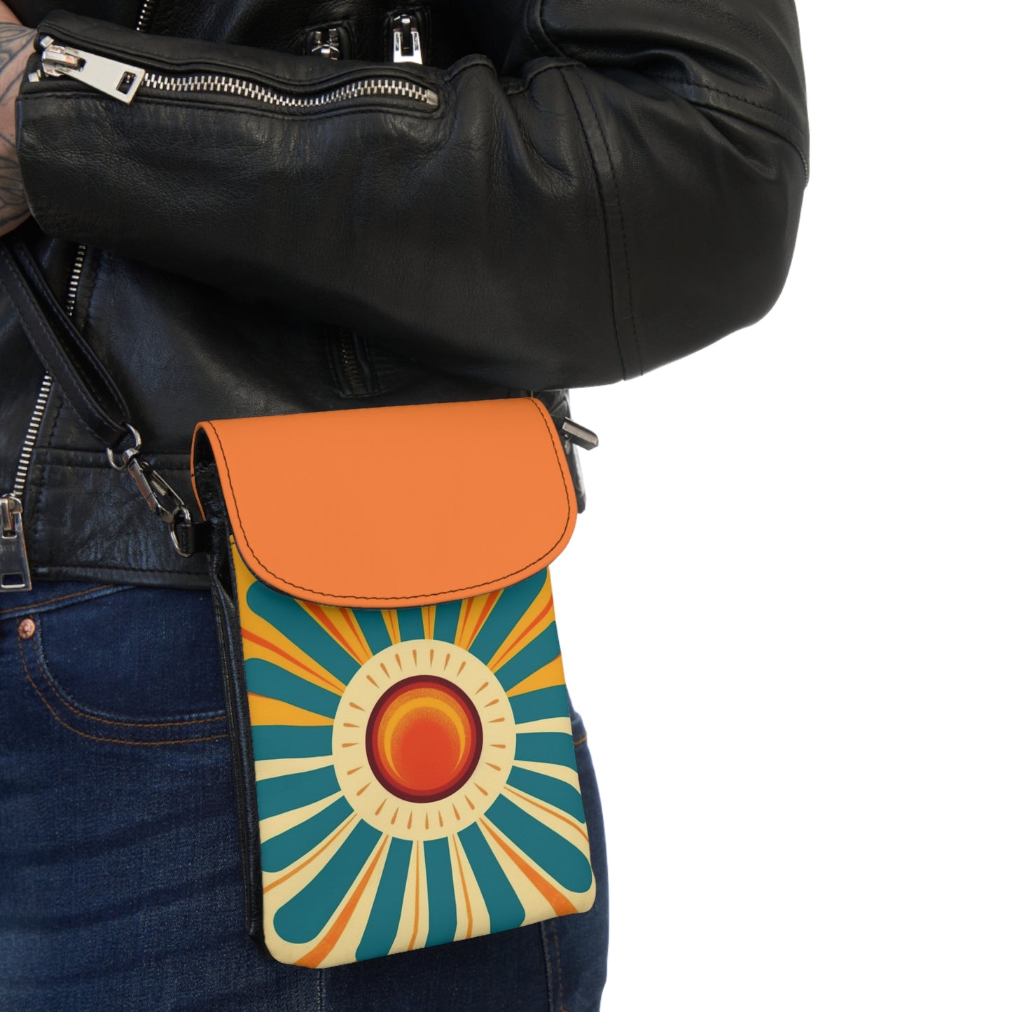 Atomic Age Sunshine: Midcentury Modern Sun Small Cell Phone Wallet