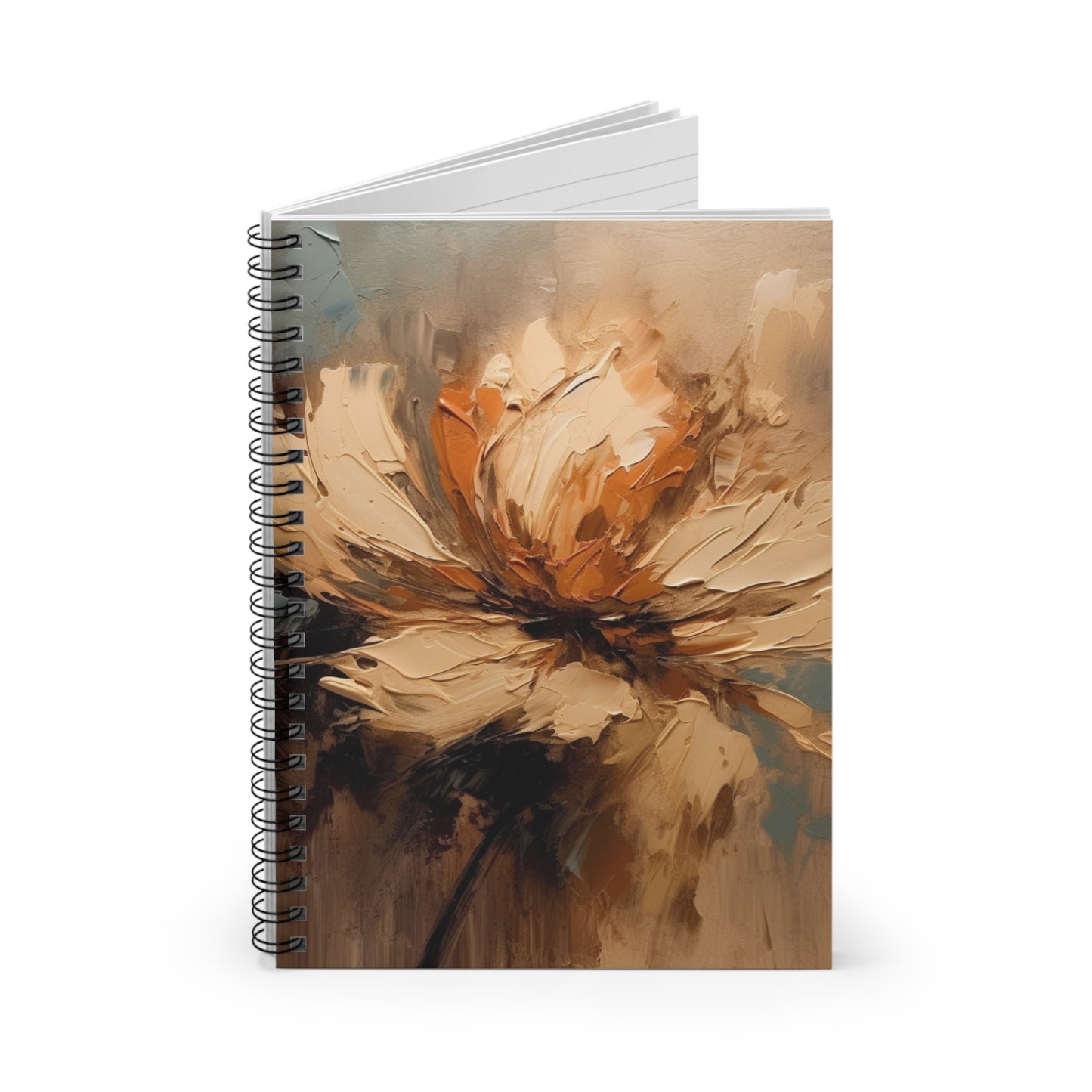 Artistic Fusion: Spiral Notebook Infused with Tan Hua-Inspired Abstract Art