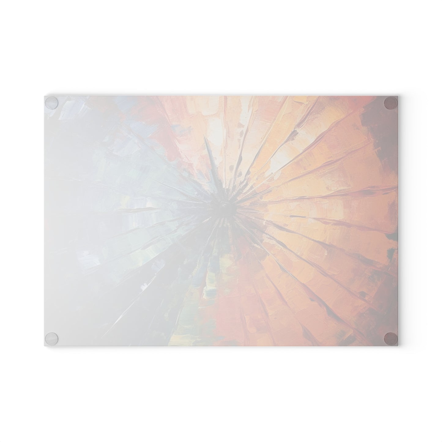 Abstract Art Glass Cutting Board: Japanese Umbrella, A Reflection of Creativity