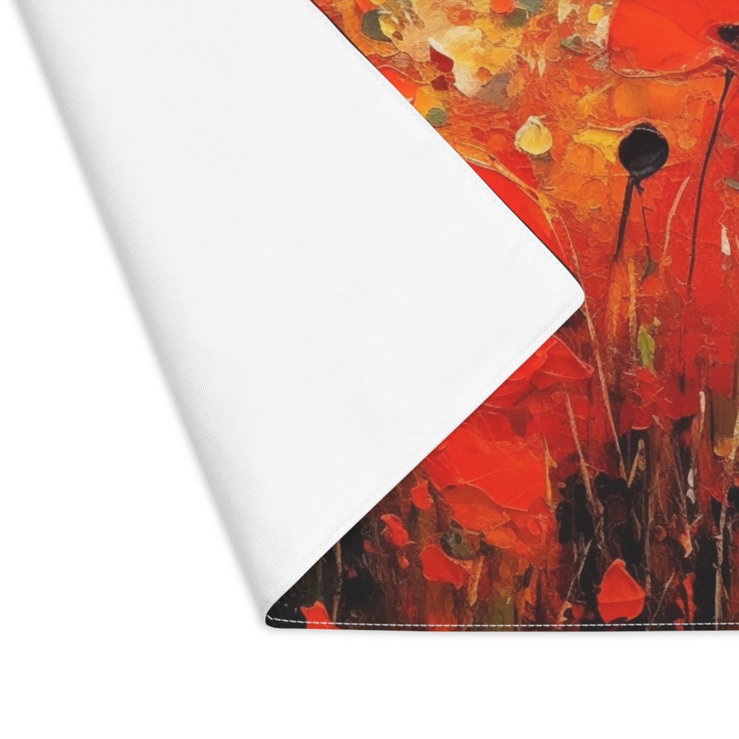 Whimsical Poppy Art on Placemat