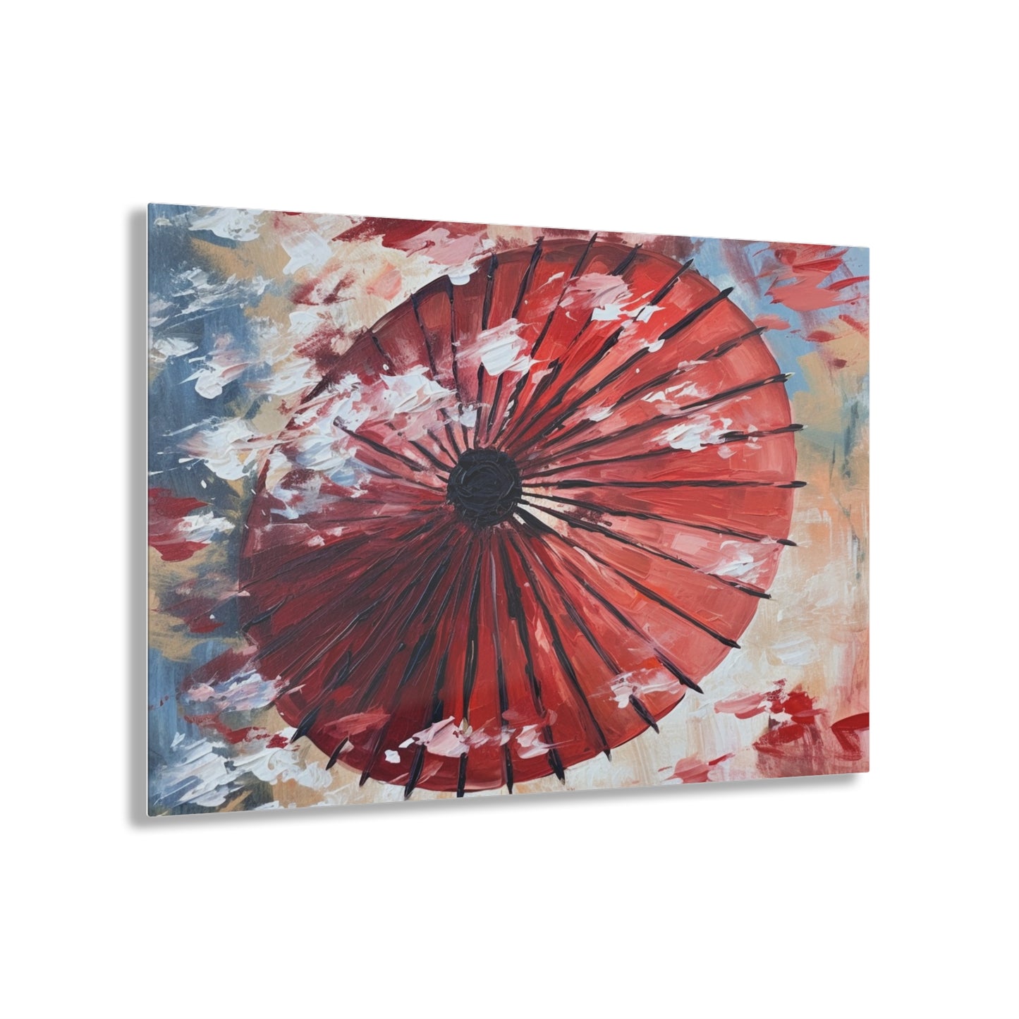Abstract Japanese Umbrella Painting Acrylic Prints: Unleashing Artistic Beauty