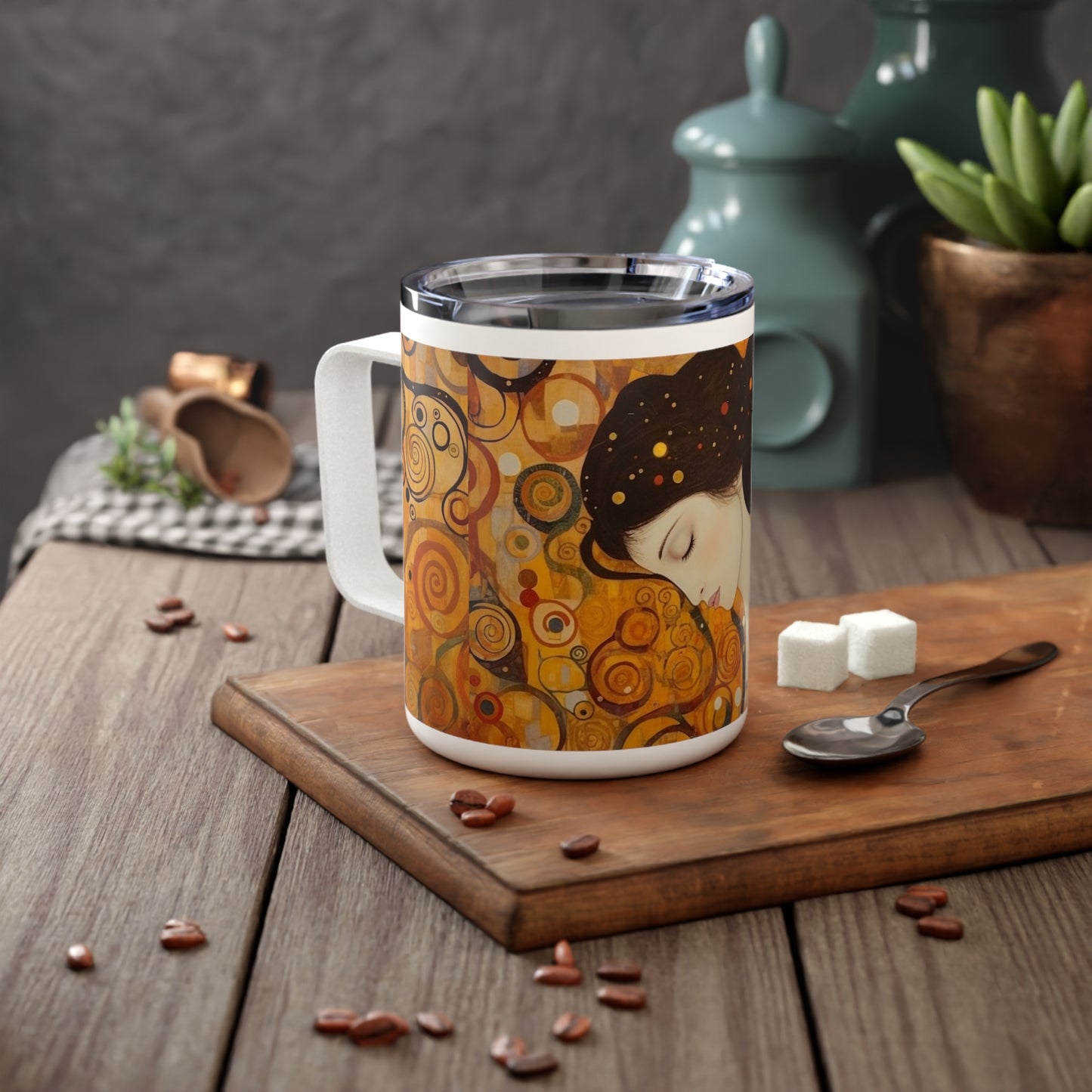 19th Century Revival: Gustav Klimt Women Art Insulated Coffee Mug